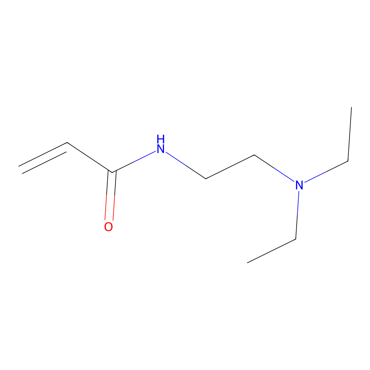 N-(2-(Diethylamino)ethyl)-2-propenamide molecular structure, CAS 10595-45-6