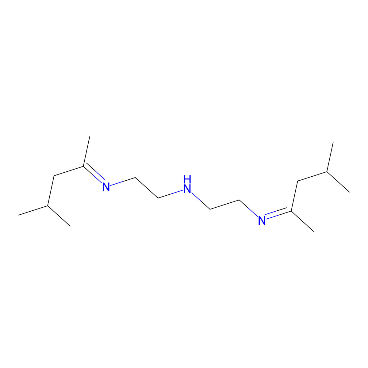 N,N'-bis(1,3-dimethylbutylidene)-2,2'-iminobis(ethylamine) molecular structure, CAS 10595-60-5