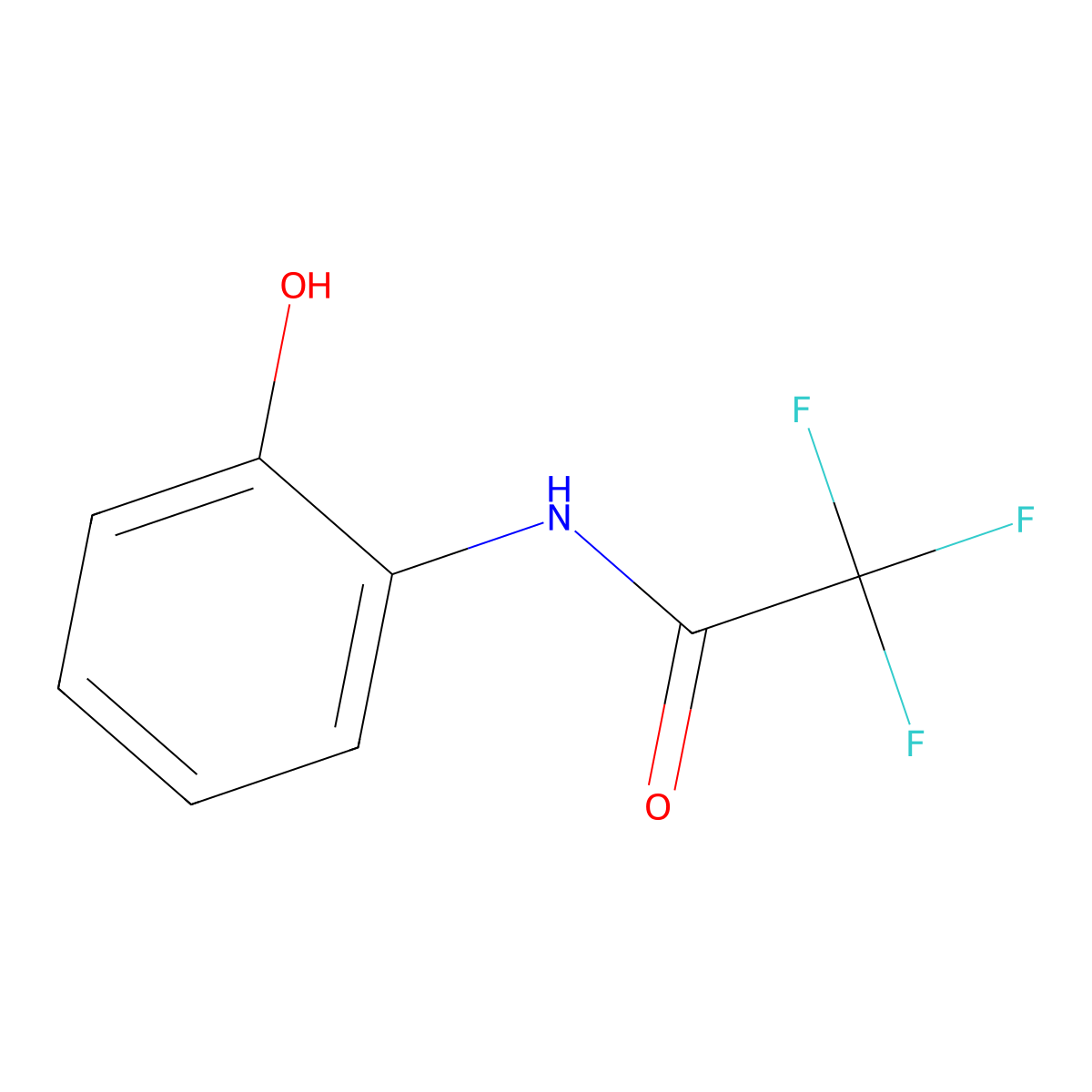 2,2,2-trifluoro-N-(2-hydroxyphenyl)acetamide molecular structure, CAS 10595-66-1