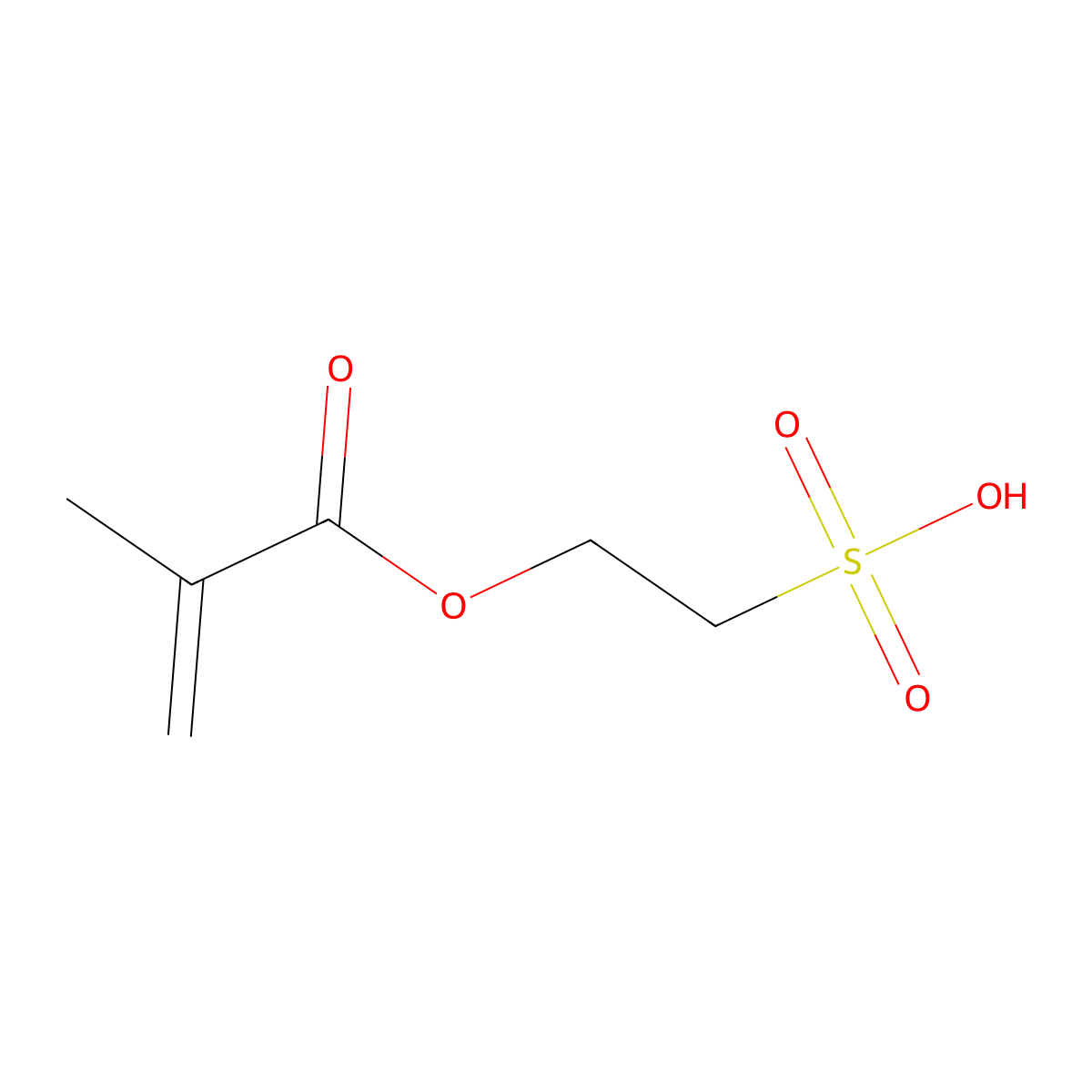 Sulfoethyl methacrylate molecular structure, CAS 10595-80-9