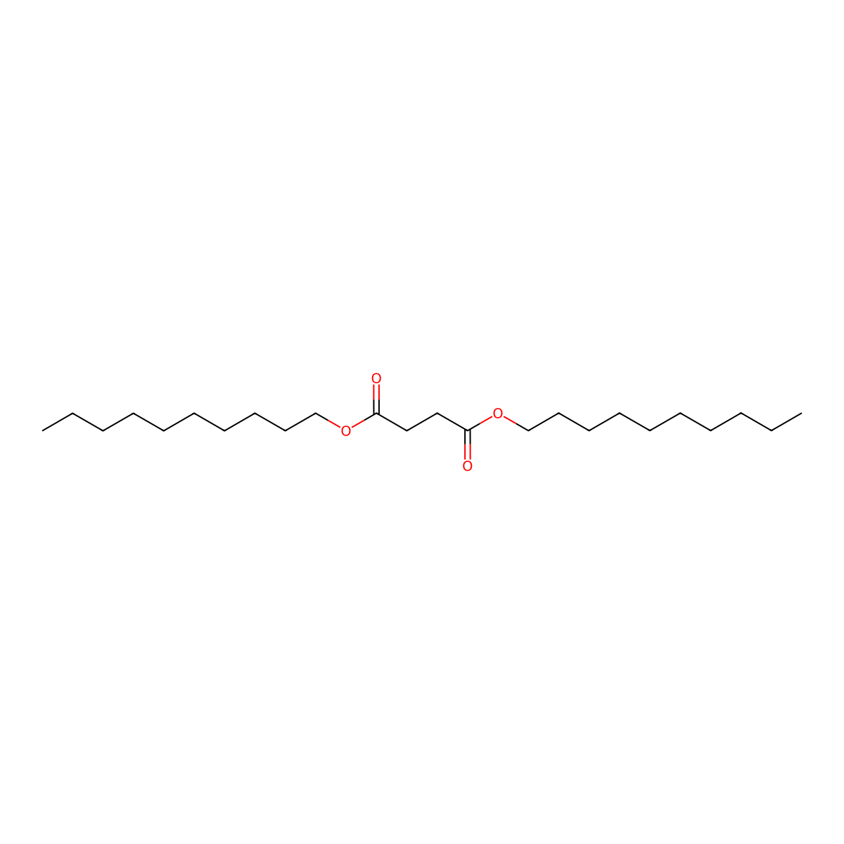 Didecyl succinate molecular structure, CAS 10595-82-1