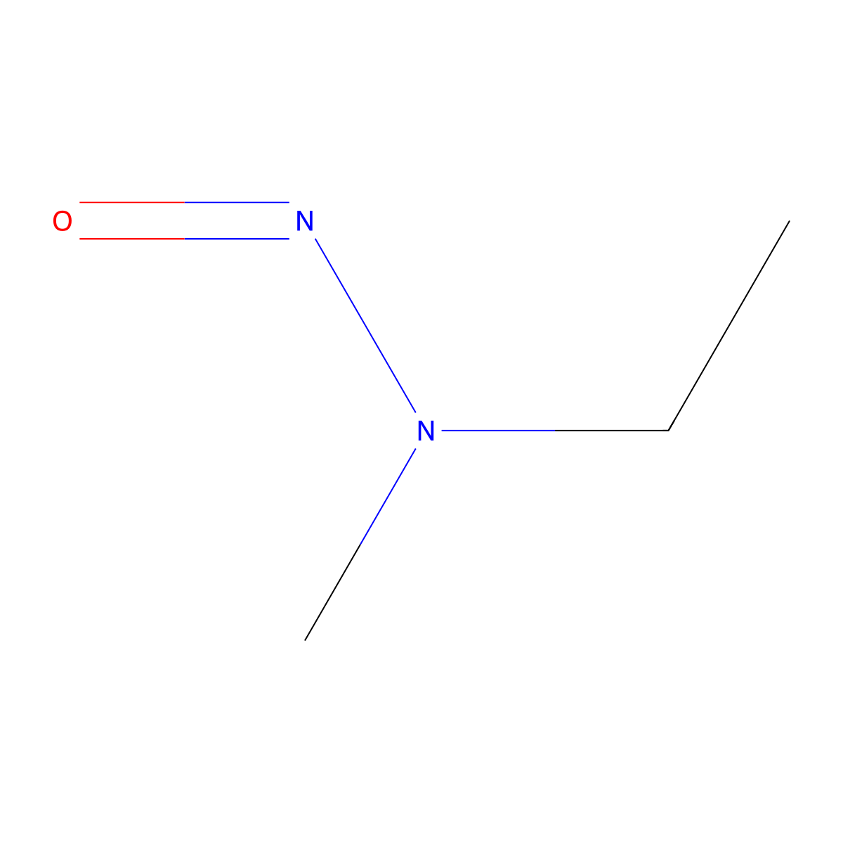 N-Nitrosomethylethylamine molecular structure, CAS 10595-95-6