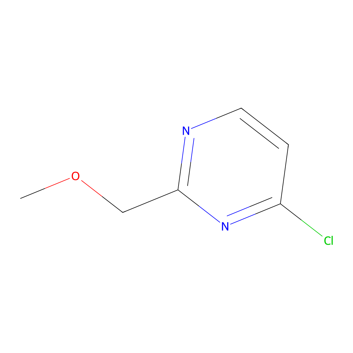 4-Chloro-2-(methoxymethyl)pyrimidine molecular structure, CAS 105950-89-8