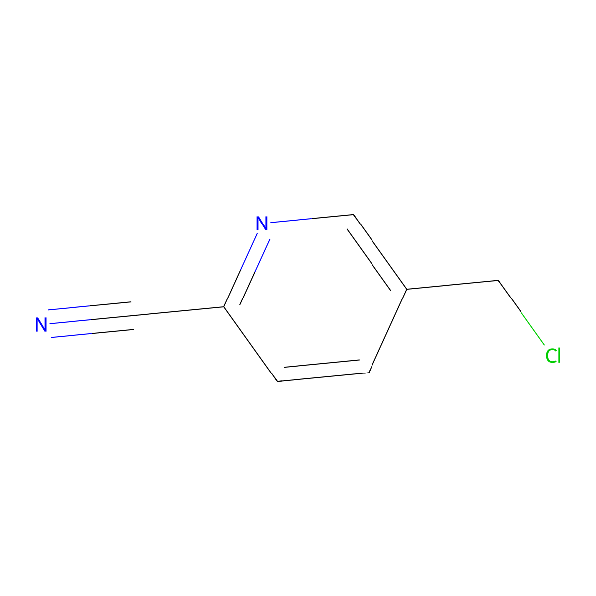 5-(Chloromethyl)pyridine-2-carbonitrile molecular structure, CAS 105954-37-8