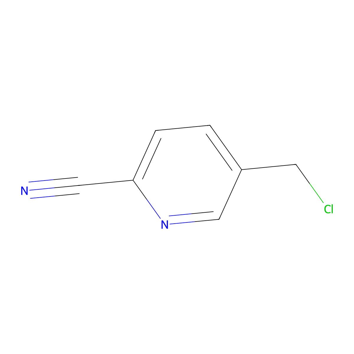 5-(Chloromethyl)pyridine-2-carbonitrile molecular structure, CAS 105954-37-8