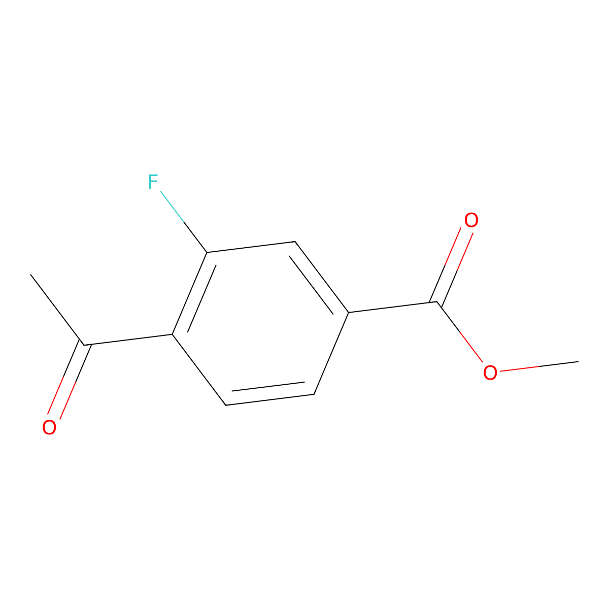 Methyl 4-acetyl-3-fluorobenzoate molecular structure, CAS 1059549-72-2