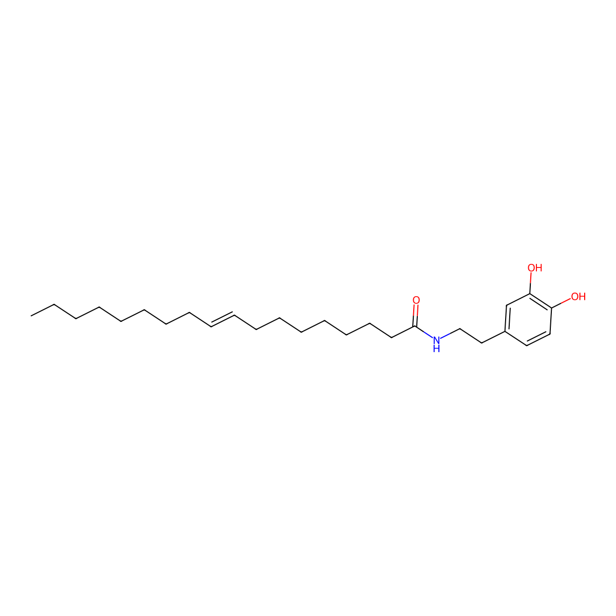 N-Oleoyldopamine molecular structure, CAS 105955-11-1