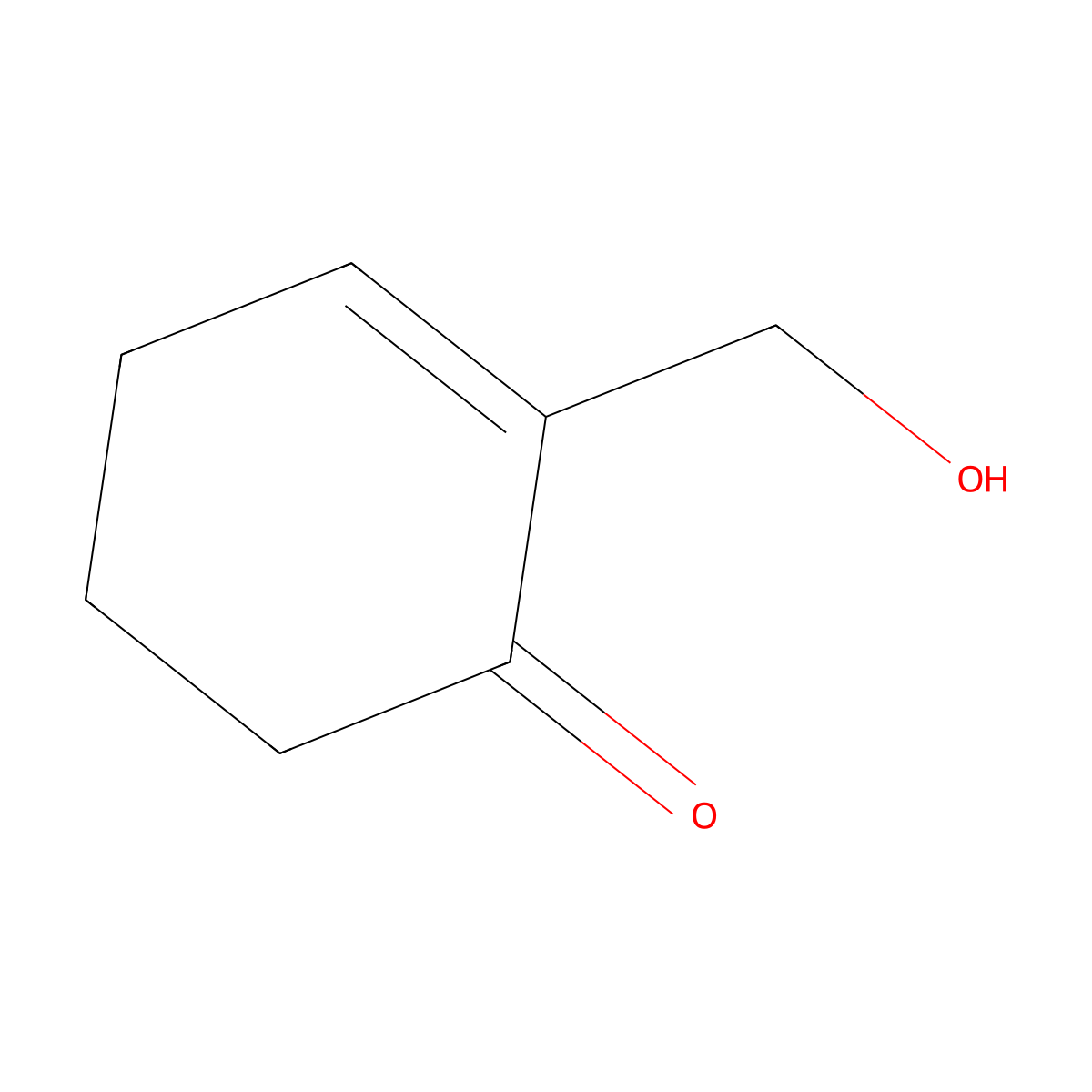 2-(Hydroxymethyl)cyclohex-2-en-1-one molecular structure, CAS 105956-40-9