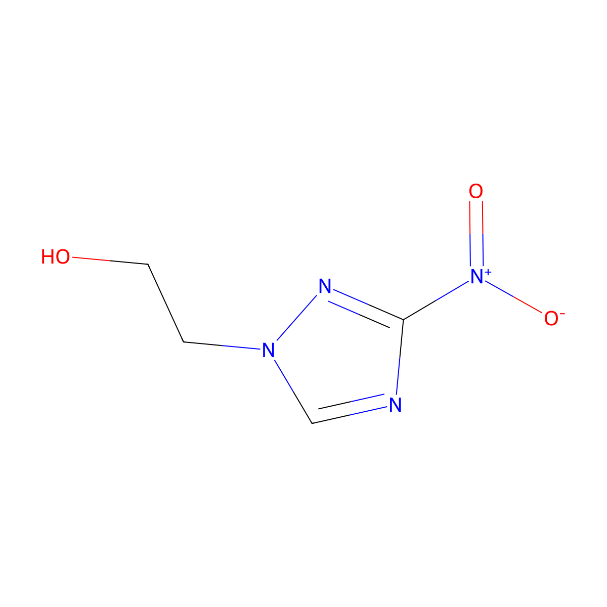 2-(3-nitro-1H-1,2,4-triazol-1-yl)ethan-1-ol molecular structure, CAS 105958-72-3