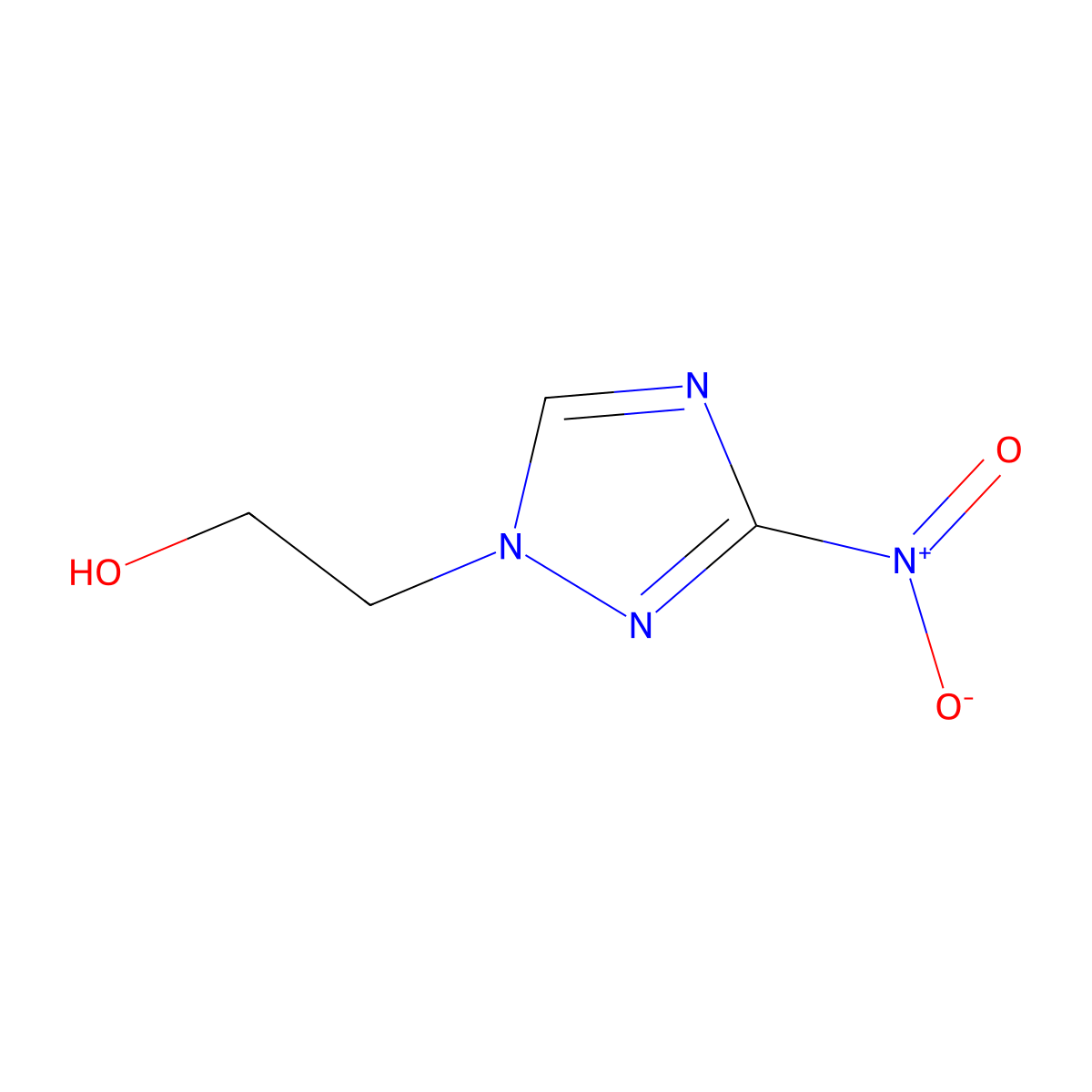 2-(3-nitro-1H-1,2,4-triazol-1-yl)ethan-1-ol molecular structure, CAS 105958-72-3