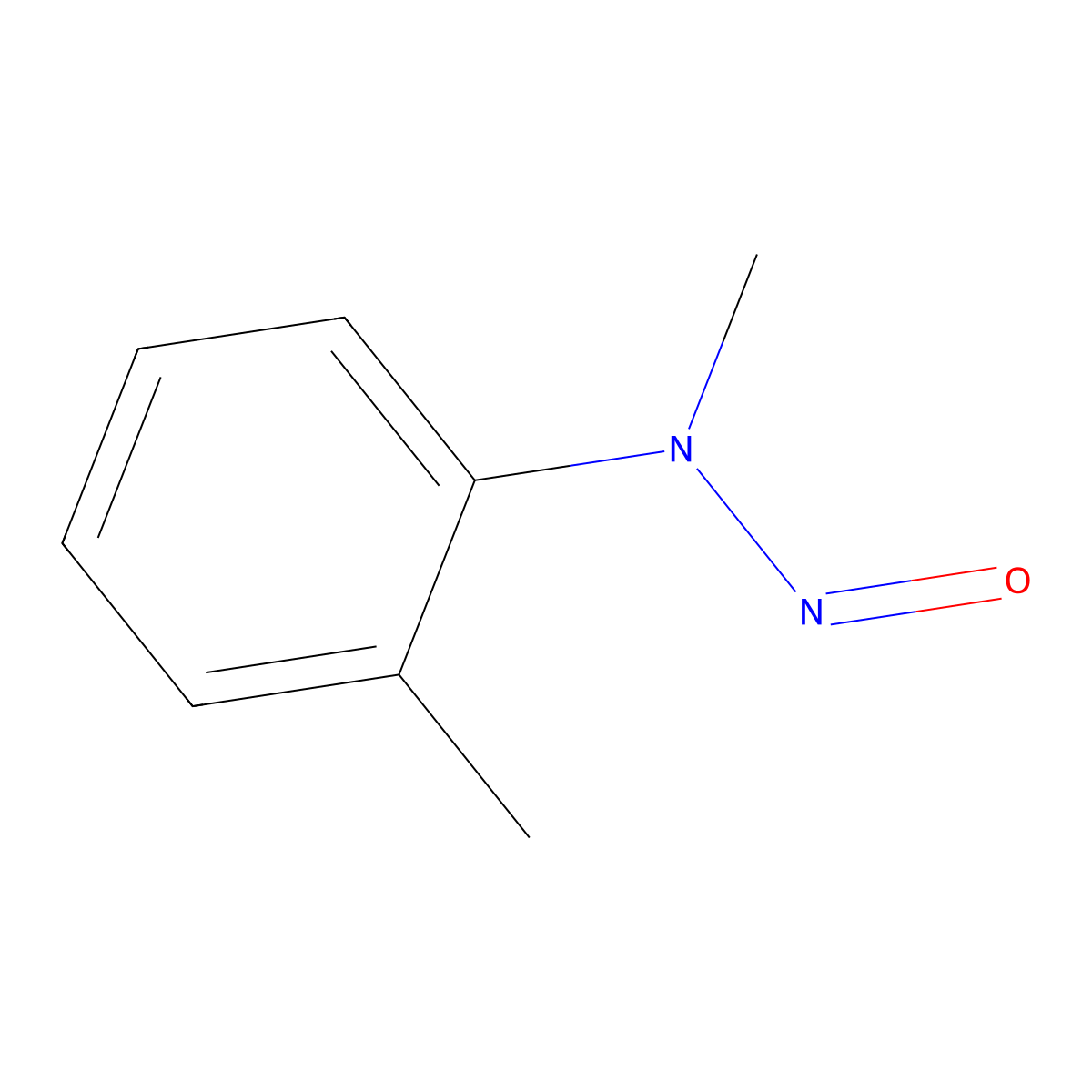 N,2-Dimethyl-N-nitrosobenzenamine molecular structure, CAS 10596-01-7