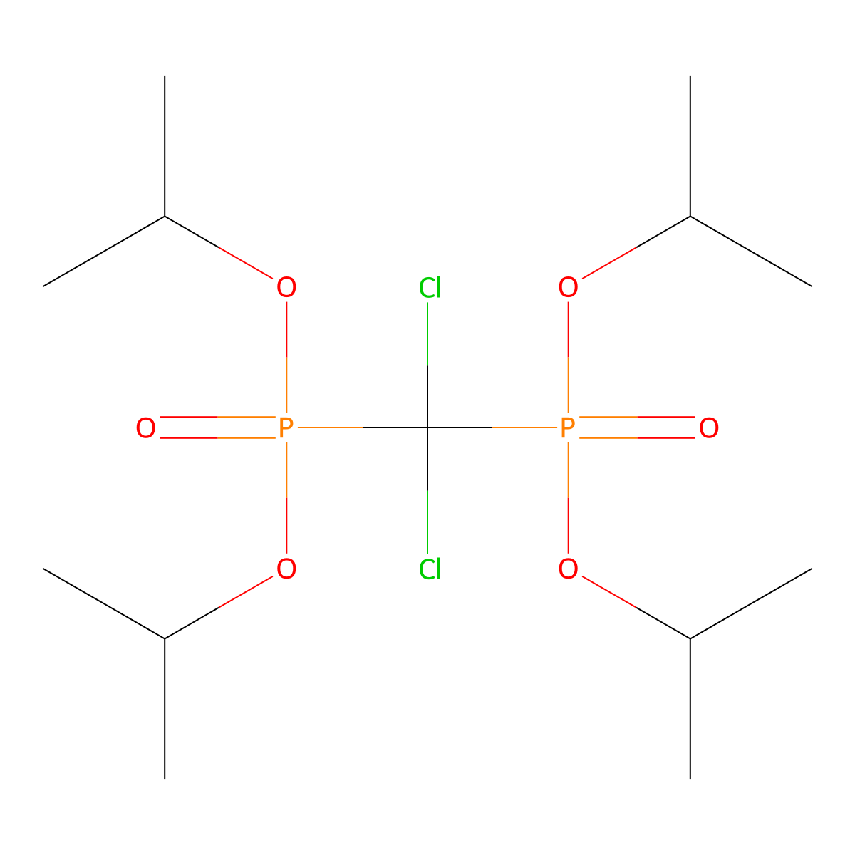 2-((Dichloro-di(propan-2-yloxy)phosphorylmethyl)-propan-2-yloxyphosphoryl)oxypropane molecular structure, CAS 10596-22-2