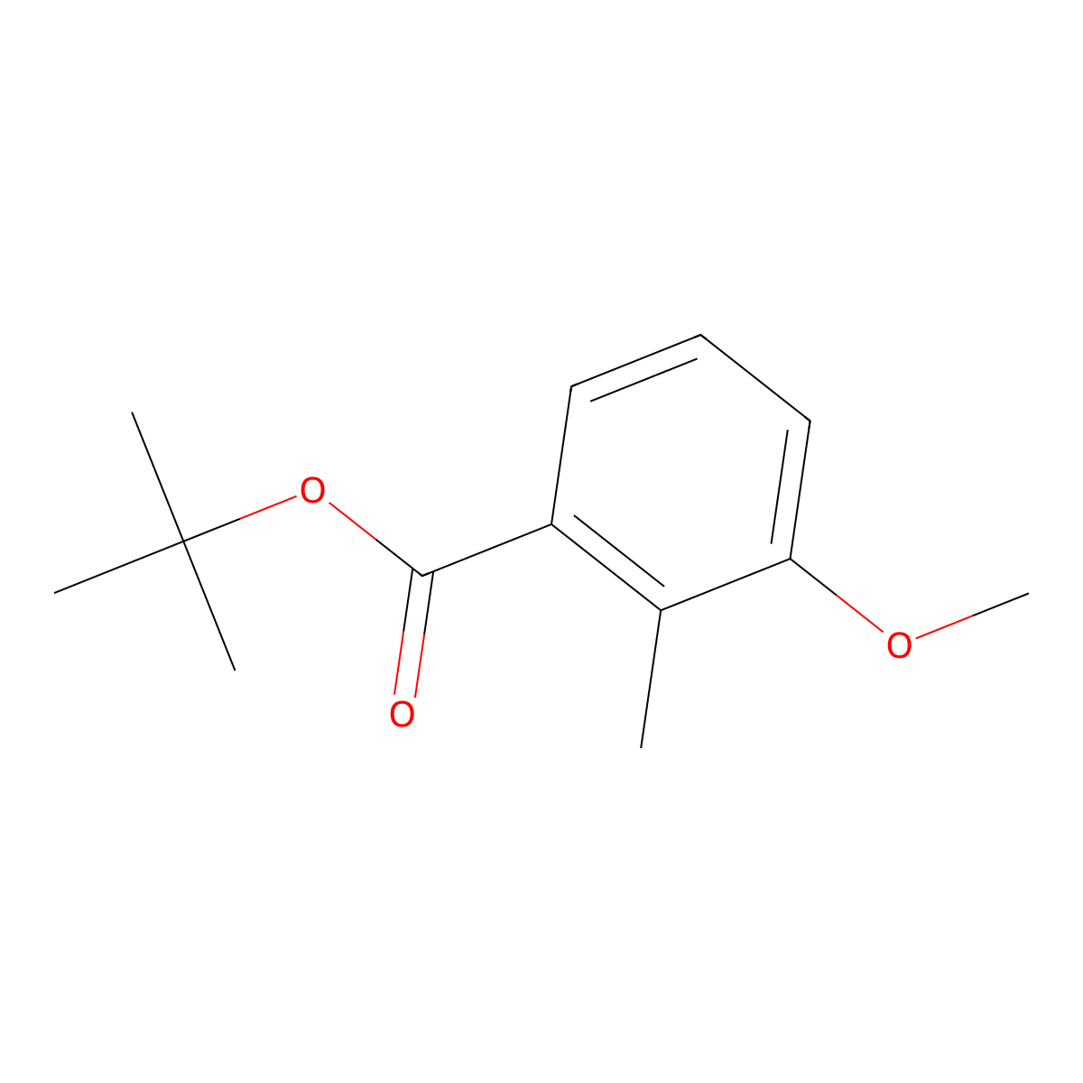 Tert-butyl 3-methoxy-2-methylbenzoate molecular structure, CAS 1059623-38-9