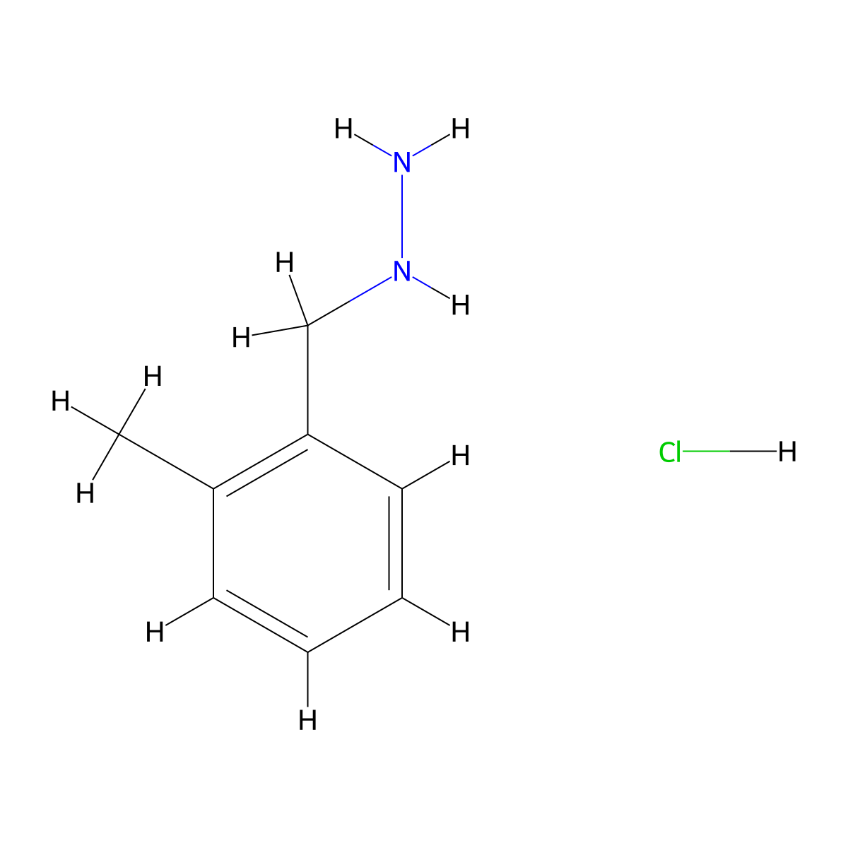 (2-Methylbenzyl)hydrazine hydrochloride molecular structure, CAS 1059626-06-0