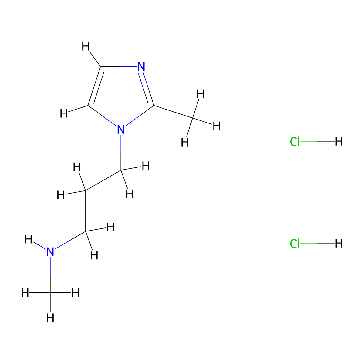 N-Methyl-3-(2-methyl-1H-imidazol-1-YL)-propan-1-amine dihydrochloride molecular structure, CAS 1059626-18-4