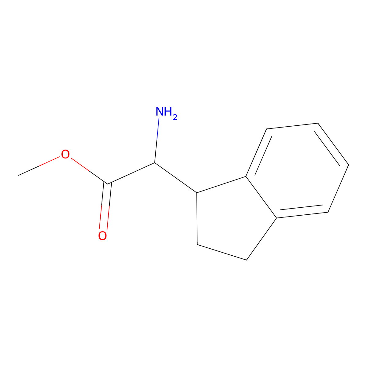 methyl 2-amino-2-(2,3-dihydro-1H-inden-1-yl)acetate molecular structure, CAS 1059652-38-8
