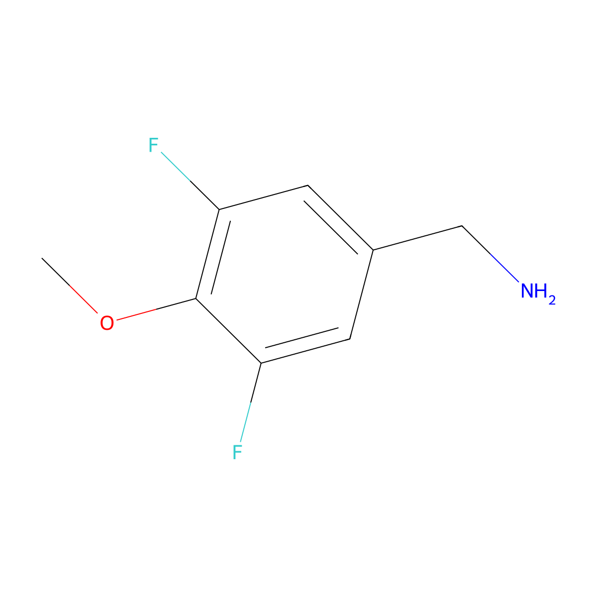 3,5-Difluoro-4-methoxybenzylamine molecular structure, CAS 105969-16-2