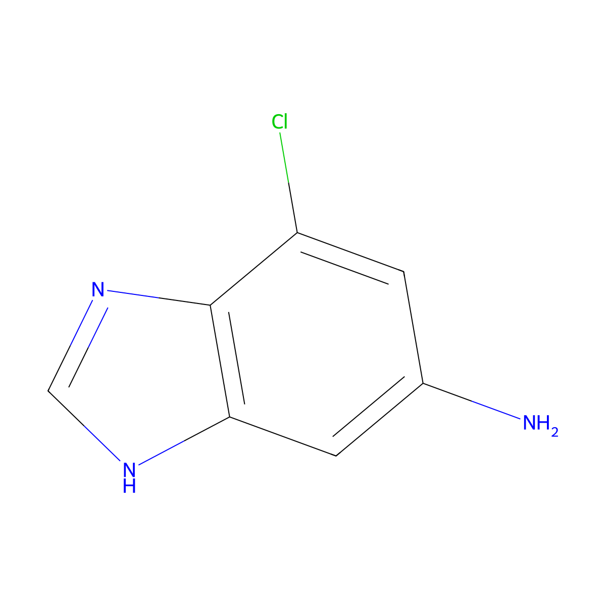 7-Chloro-1H-benzo[d]imidazol-5-amine molecular structure, CAS 10597-54-3