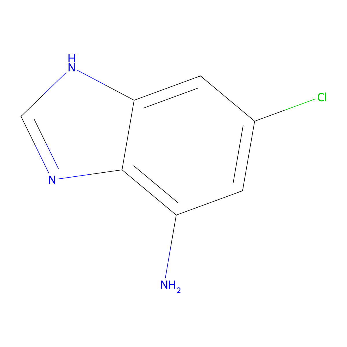 6-Chloro-1H-benzo[d]imidazol-4-amine molecular structure, CAS 10597-55-4