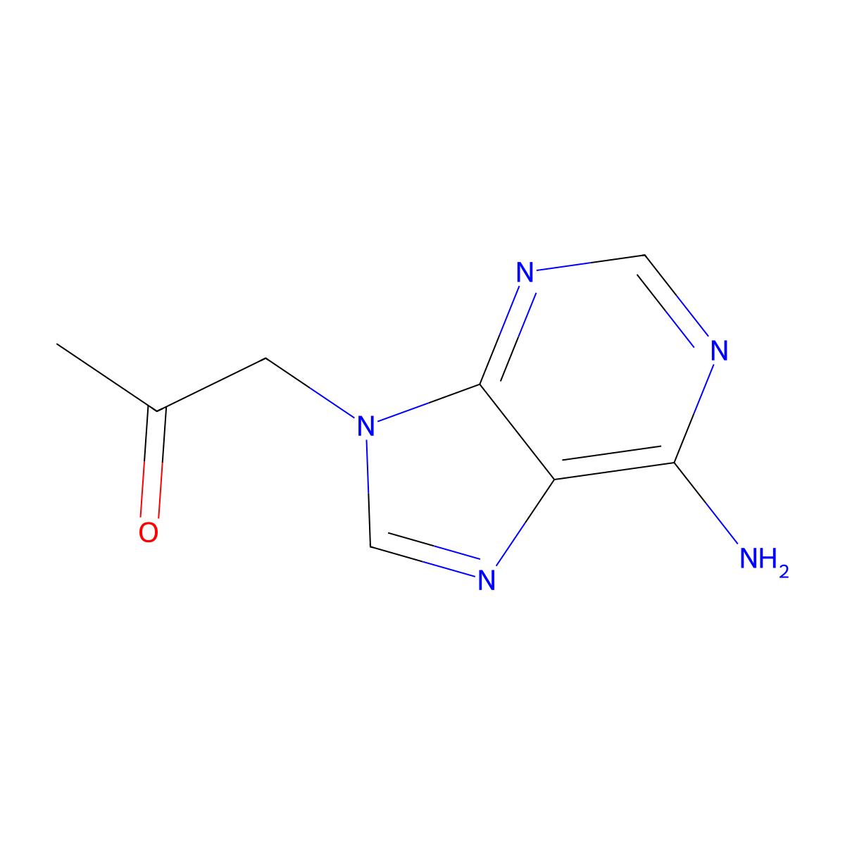 1-(6-Amino-9H-purin-9-yl)propan-2-one molecular structure, CAS 105970-02-3