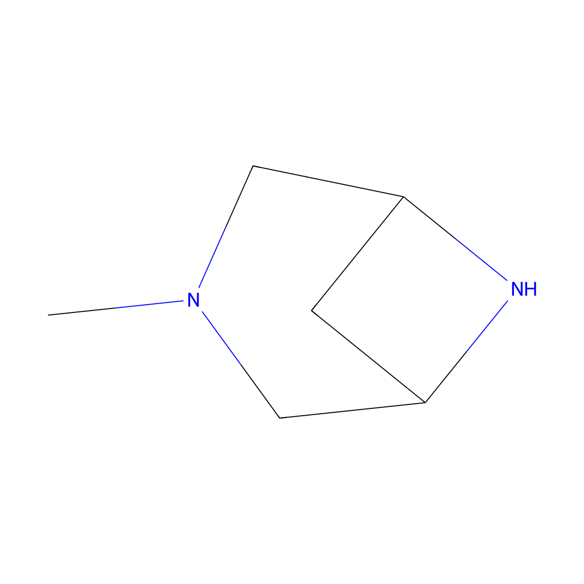 3-Methyl-3,6-diazabicyclo[3.1.1]heptane molecular structure, CAS 1059700-16-1