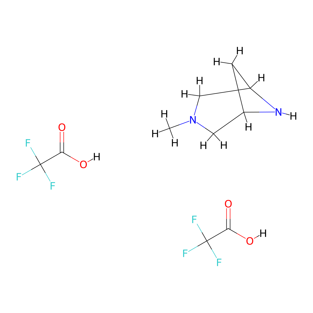 3-Methyl-3,6-diazabicyclo[3.1.1]heptane; bis(trifluoroacetic acid) molecular structure, CAS 1059700-17-2