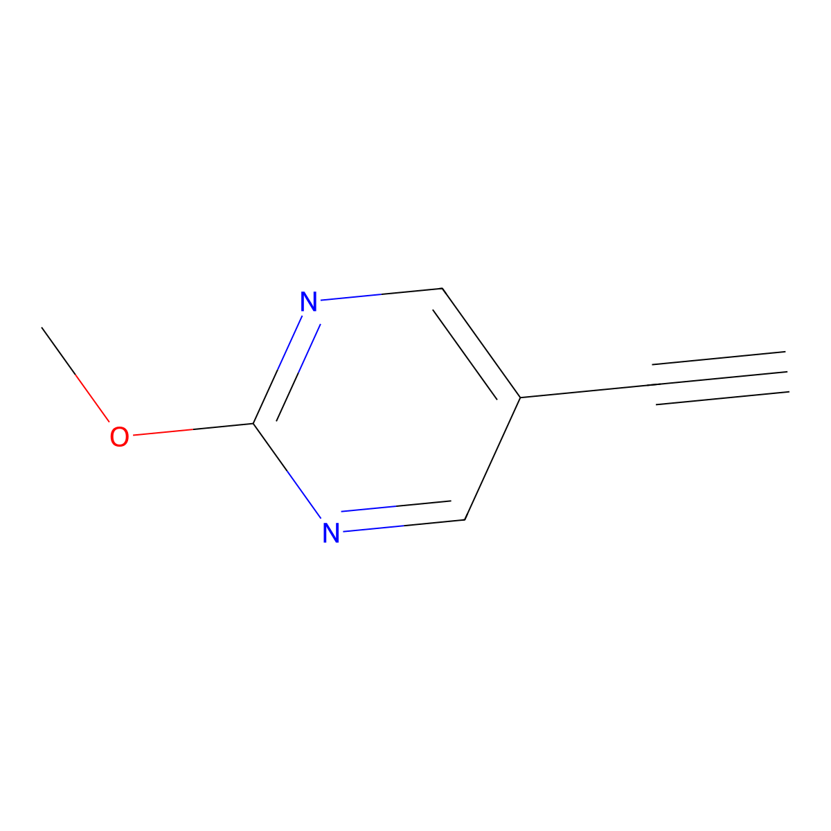 5-Ethynyl-2-methoxypyrimidine molecular structure, CAS 1059705-07-5