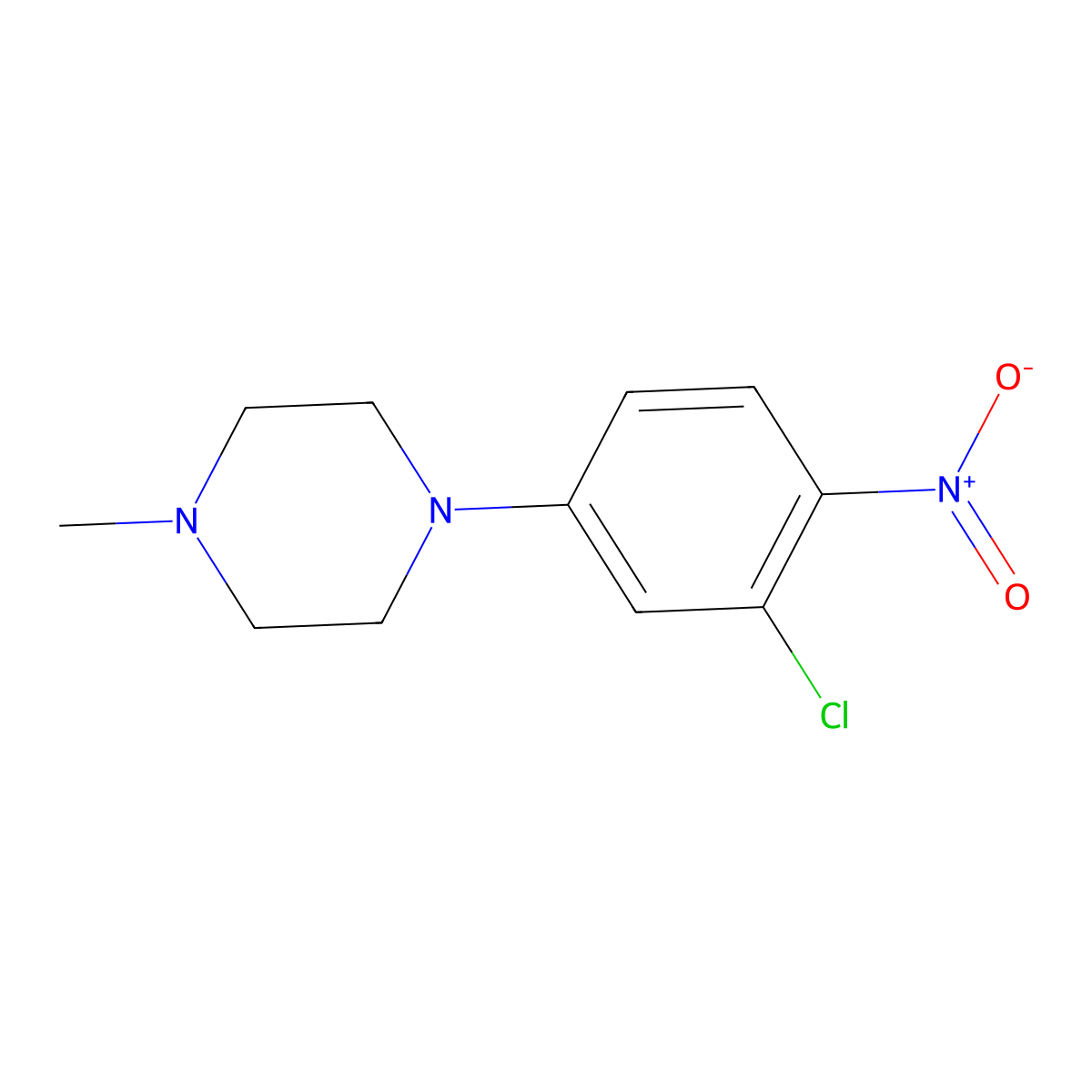 1-(3-Chloro-4-nitrophenyl)-4-methylpiperazine molecular structure, CAS 1059705-52-0