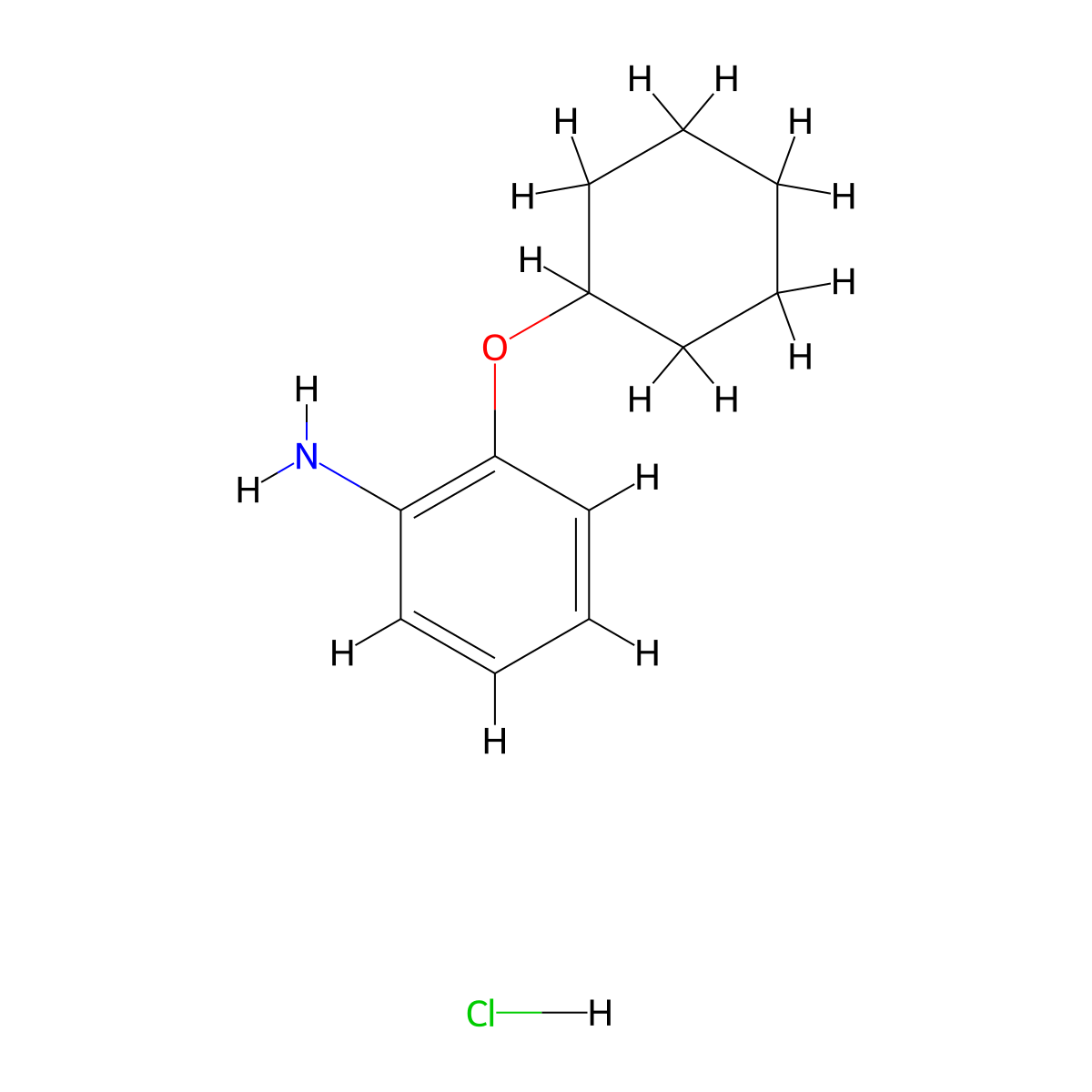 2-(Cyclohexyloxy)aniline hydrochloride molecular structure, CAS 105973-36-2