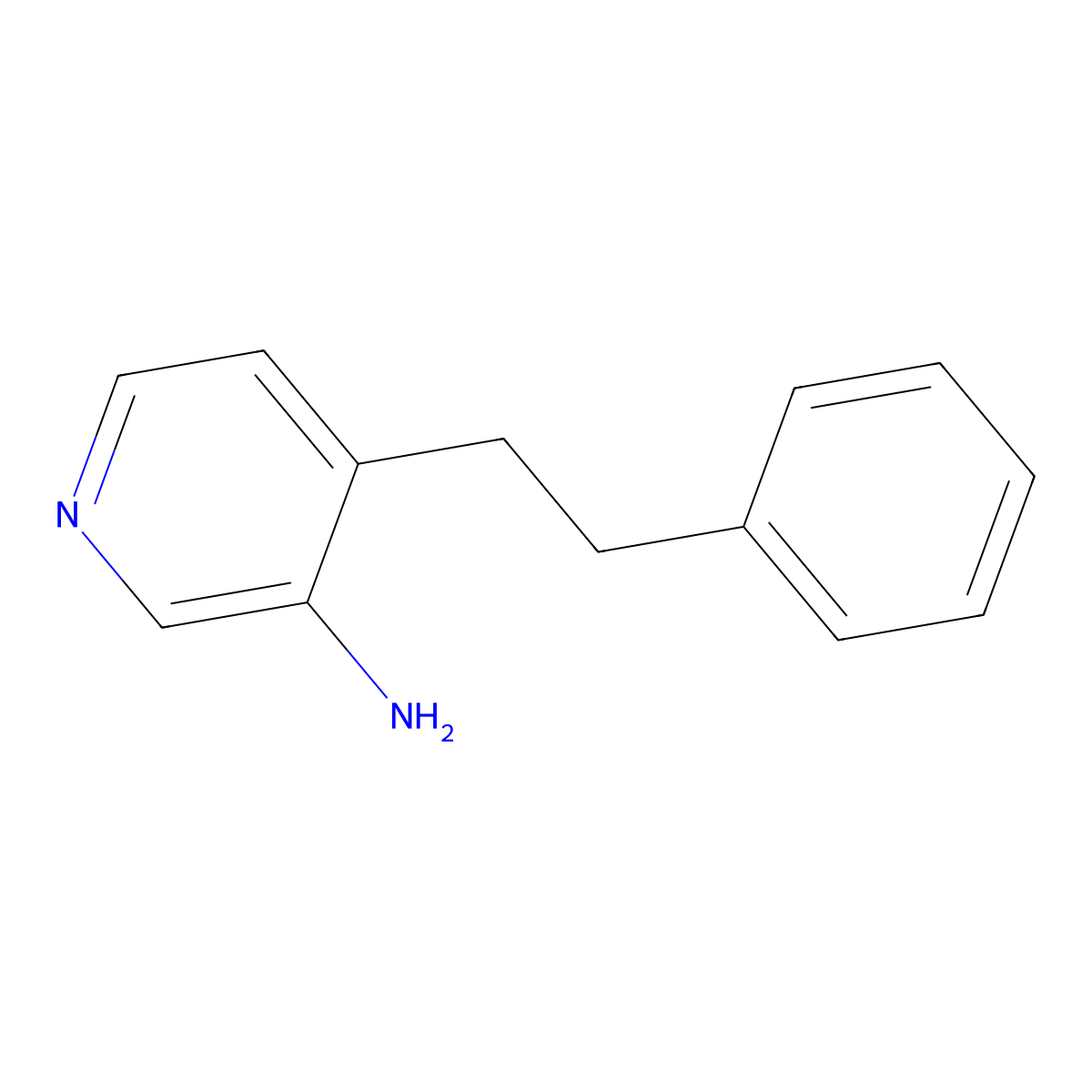 4-Phenethylpyridin-3-amine molecular structure, CAS 105973-92-0