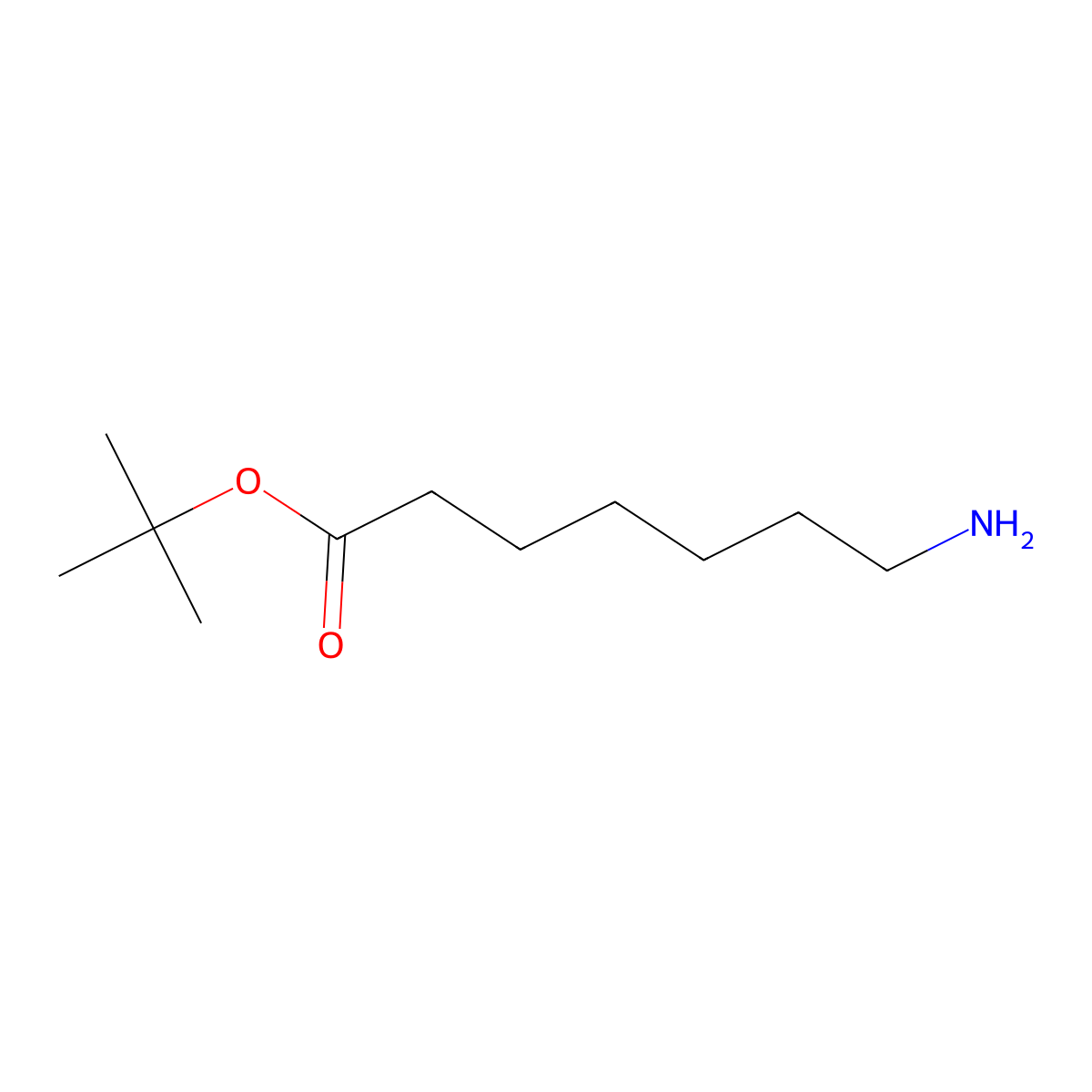 Tert-butyl 7-aminoheptanoate molecular structure, CAS 105974-64-9
