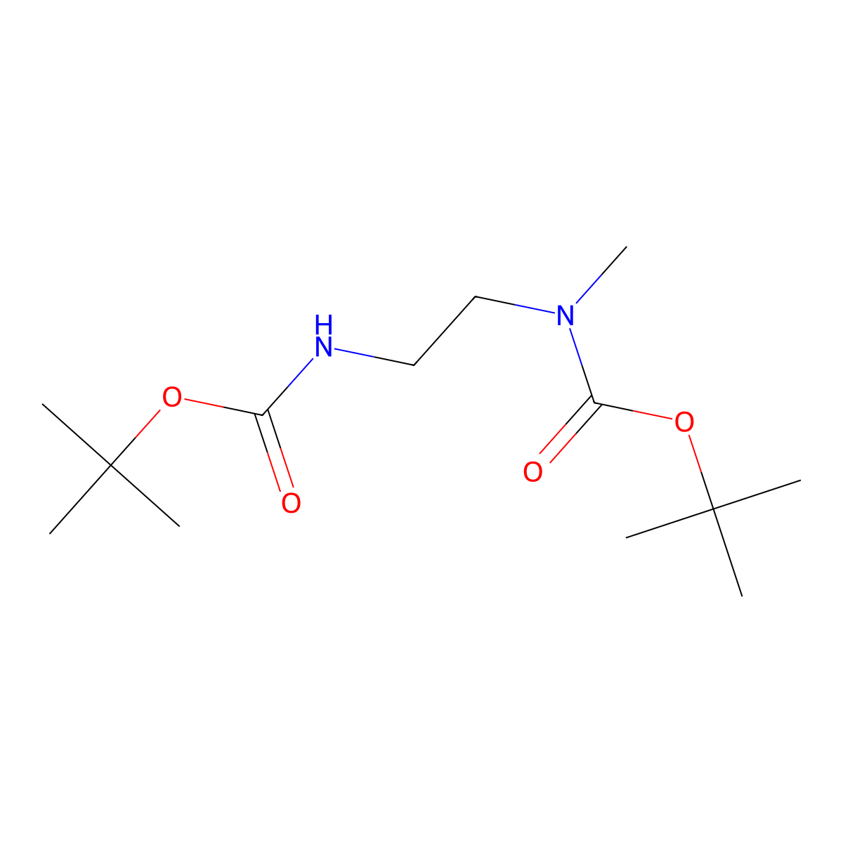 tert-Butyl N-[2-(Boc-amino)ethyl]-N-methylcarbamate molecular structure, CAS 105983-83-3