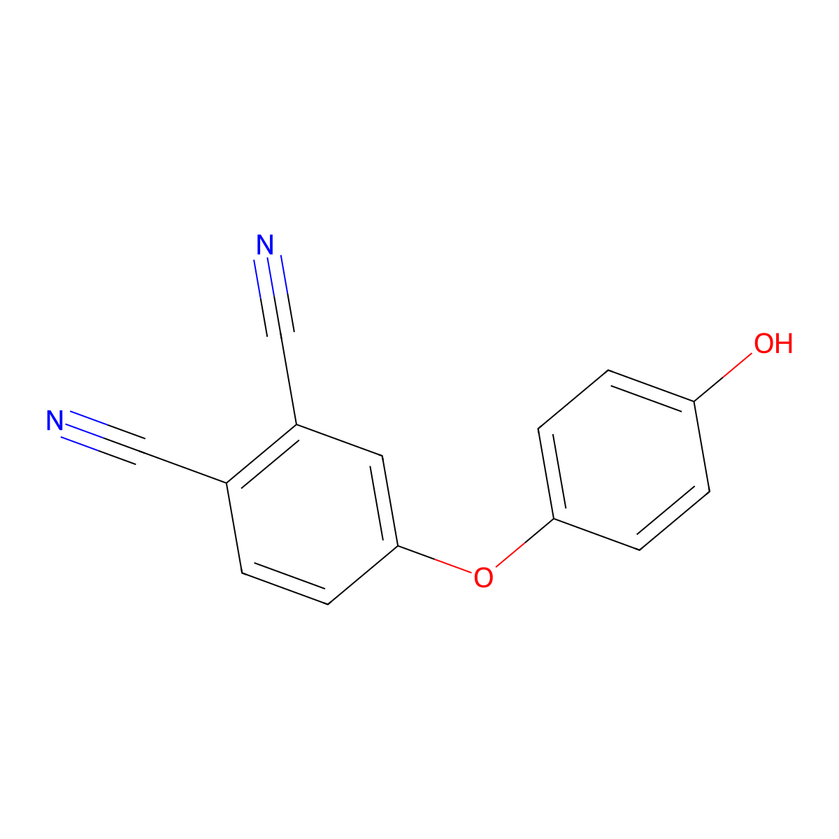 4-(4-Hydroxyphenoxy)phthalonitrile molecular structure, CAS 105985-10-2