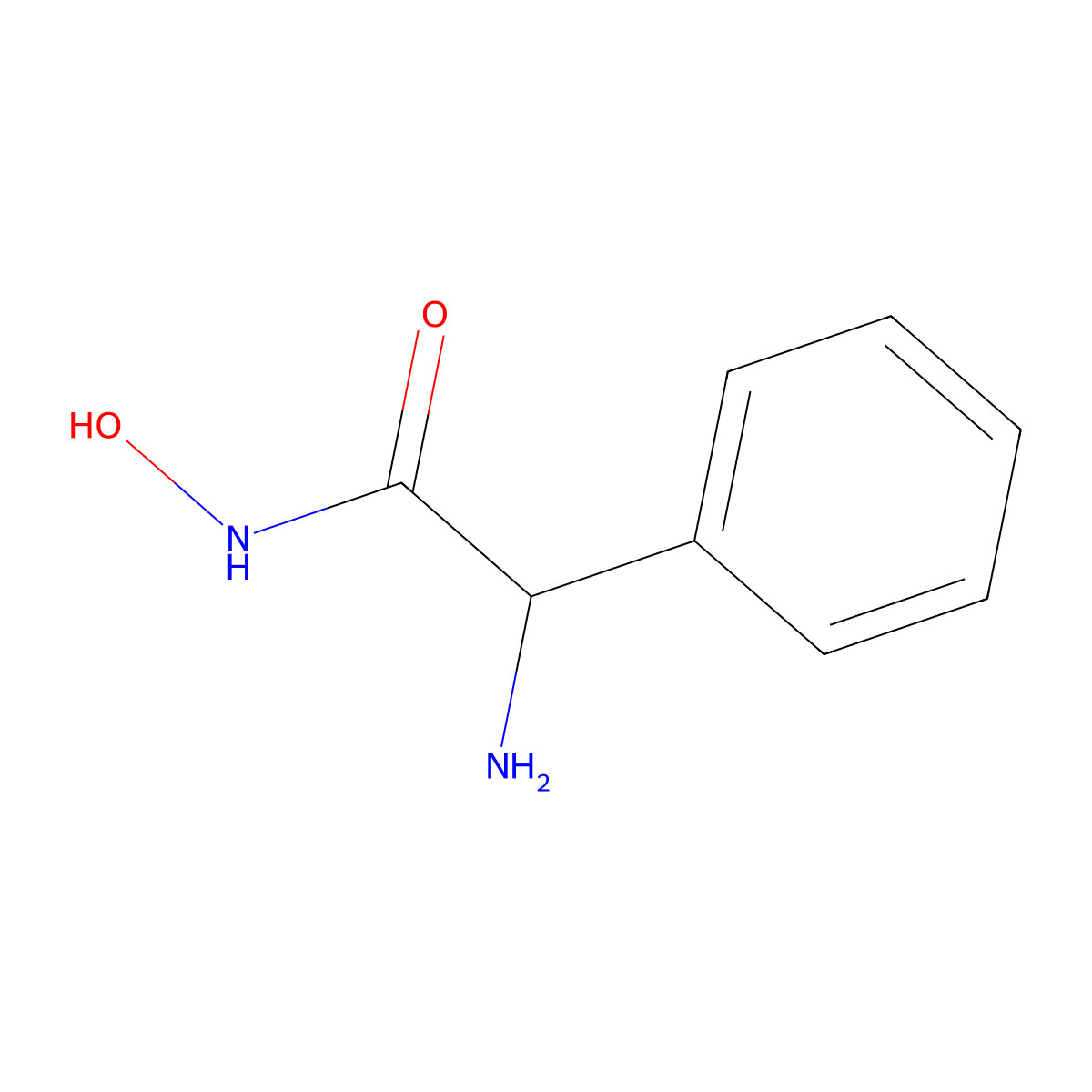 2-amino-N-hydroxy-2-phenylacetamide molecular structure, CAS 105985-16-8