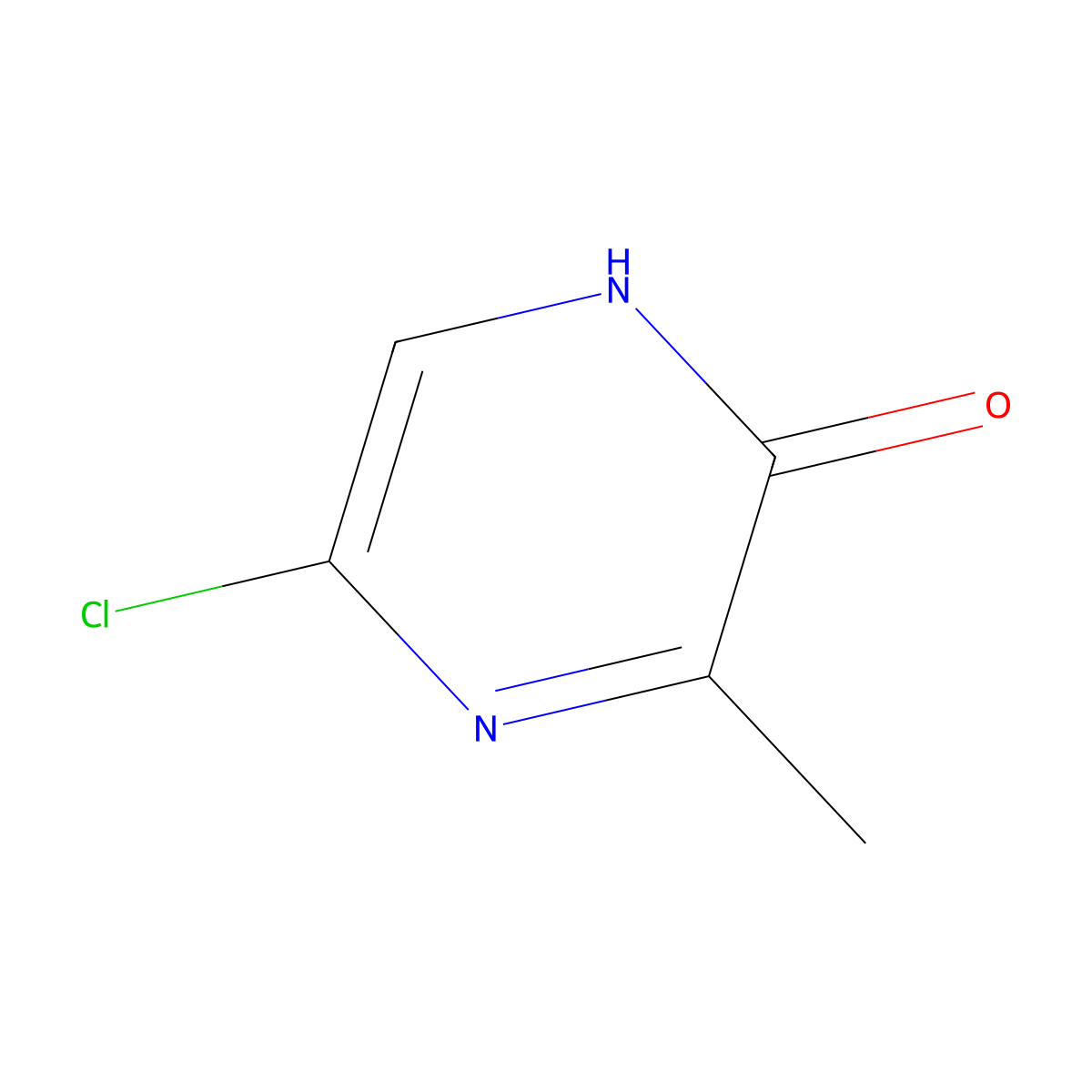 5-chloro-3-methylpyrazin-2(1H)-one molecular structure, CAS 105985-18-0