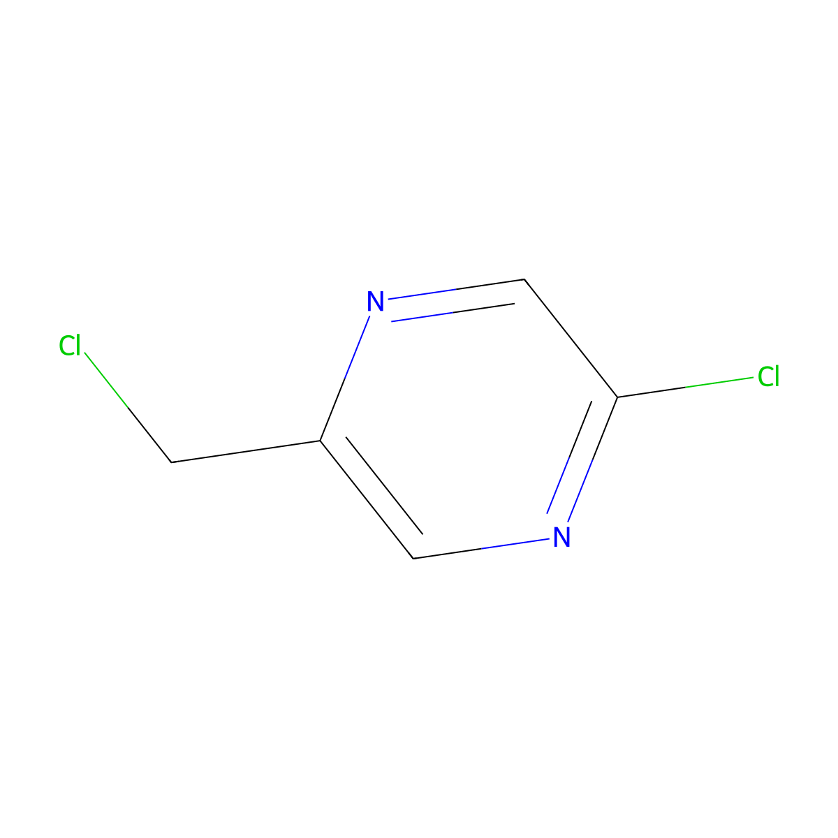 2-Chloro-5-(chloromethyl)pyrazine molecular structure, CAS 105985-21-5