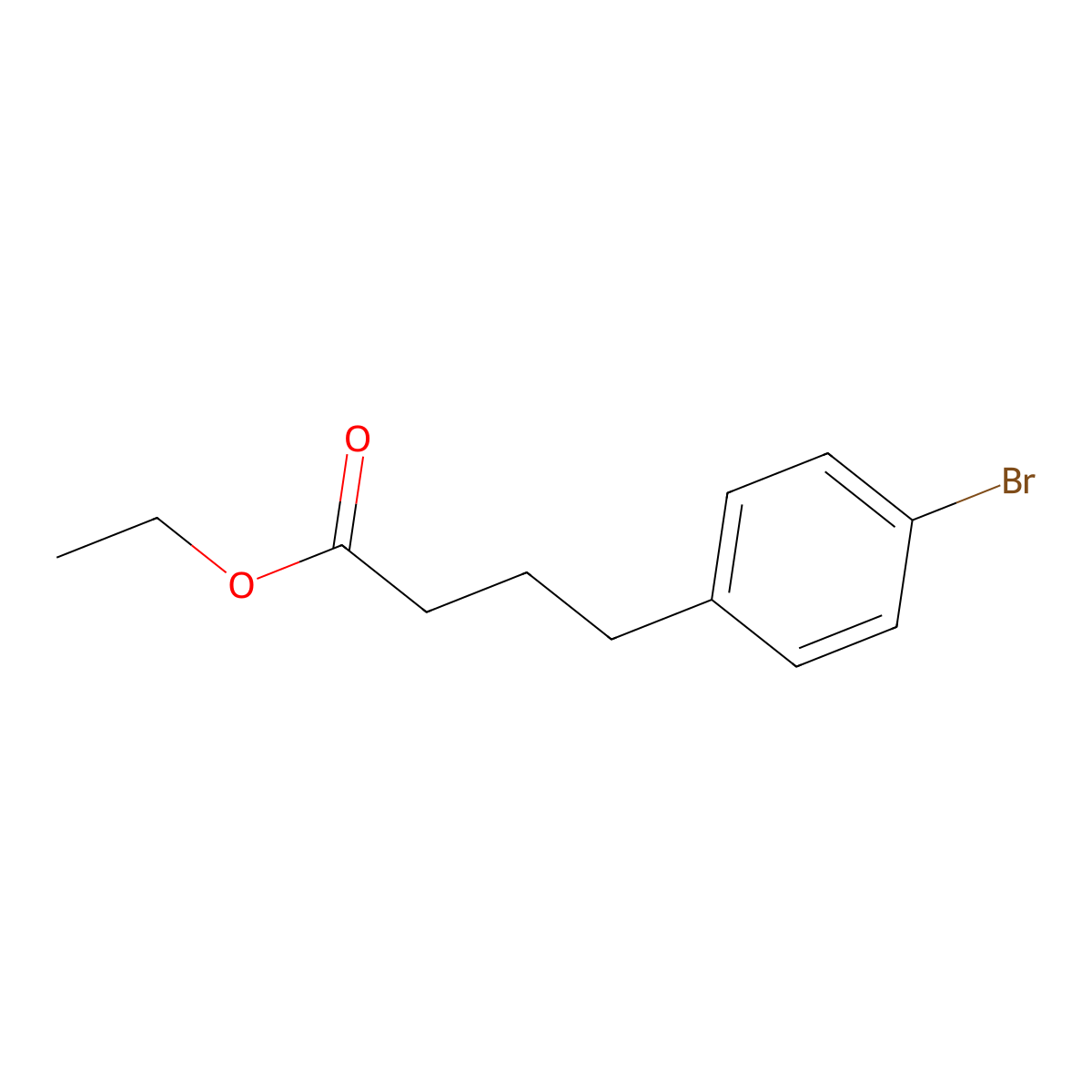 Ethyl 4-(4-bromophenyl)butanoate molecular structure, CAS 105986-54-7