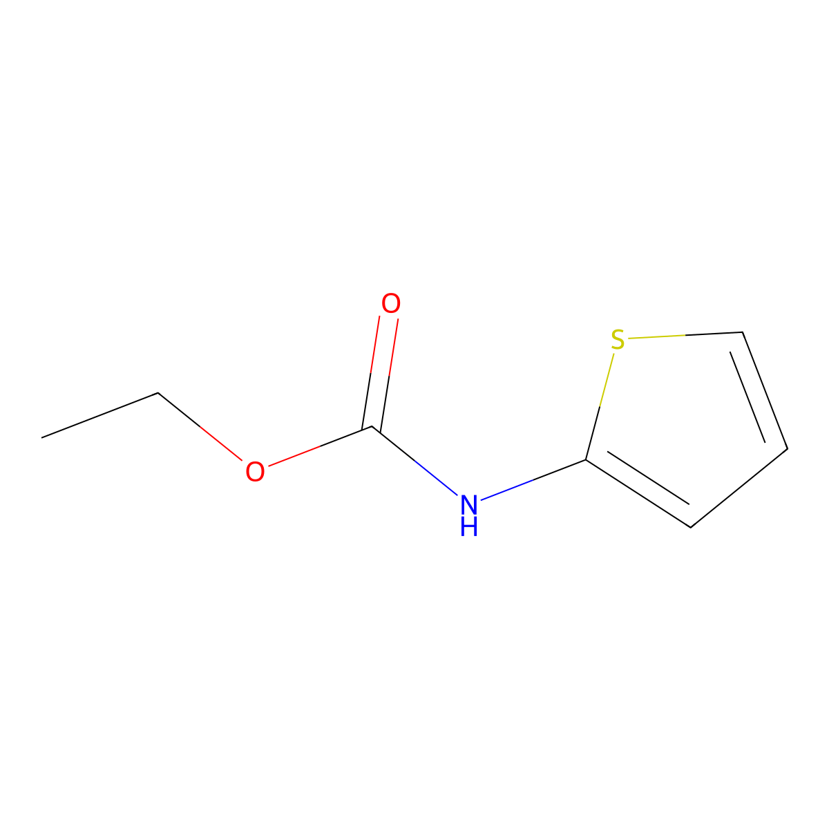 2-Thienylcarbamic acid ethyl ester molecular structure, CAS 105995-16-2