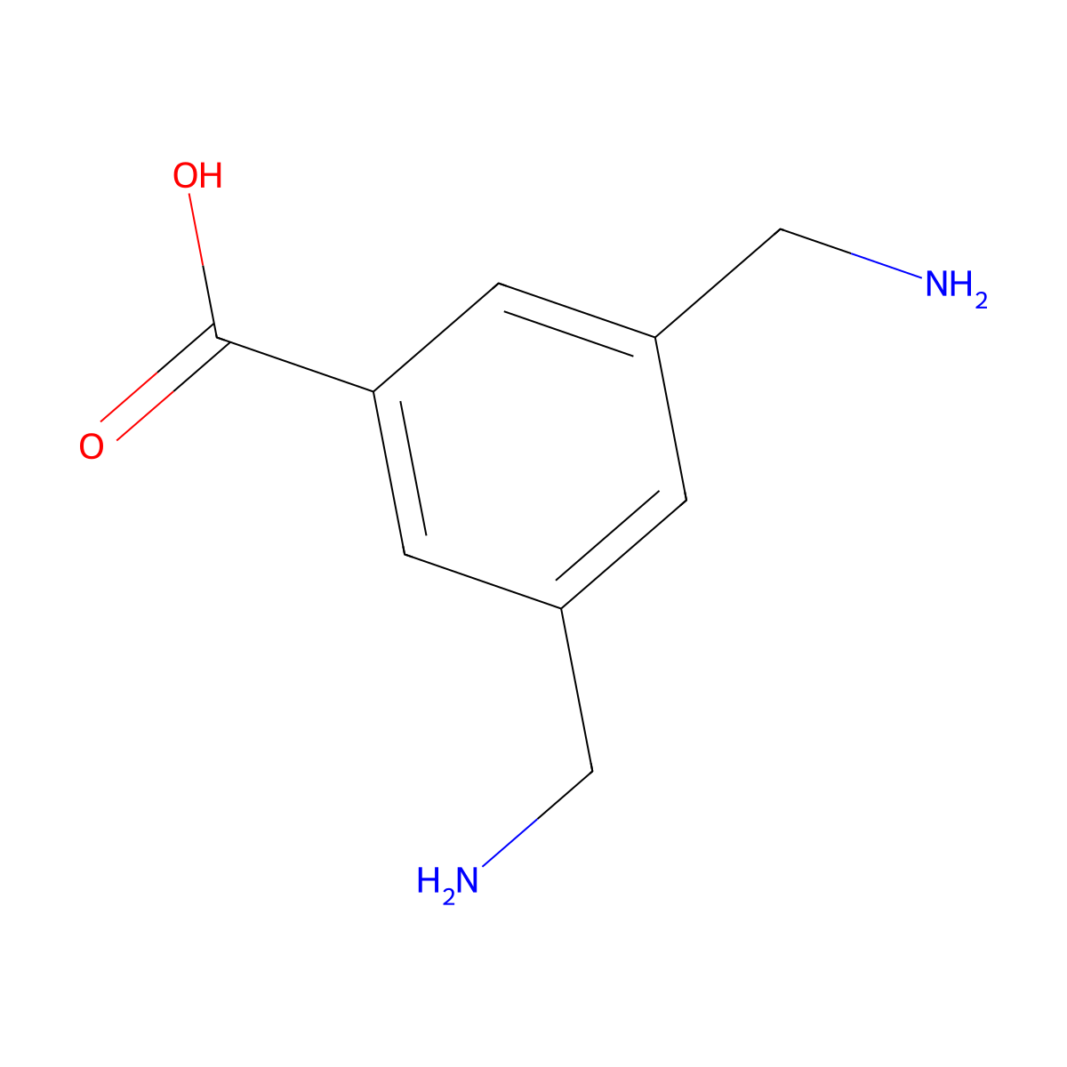 3,5-Bis(aminomethyl)benzoic acid molecular structure, CAS 105995-43-5