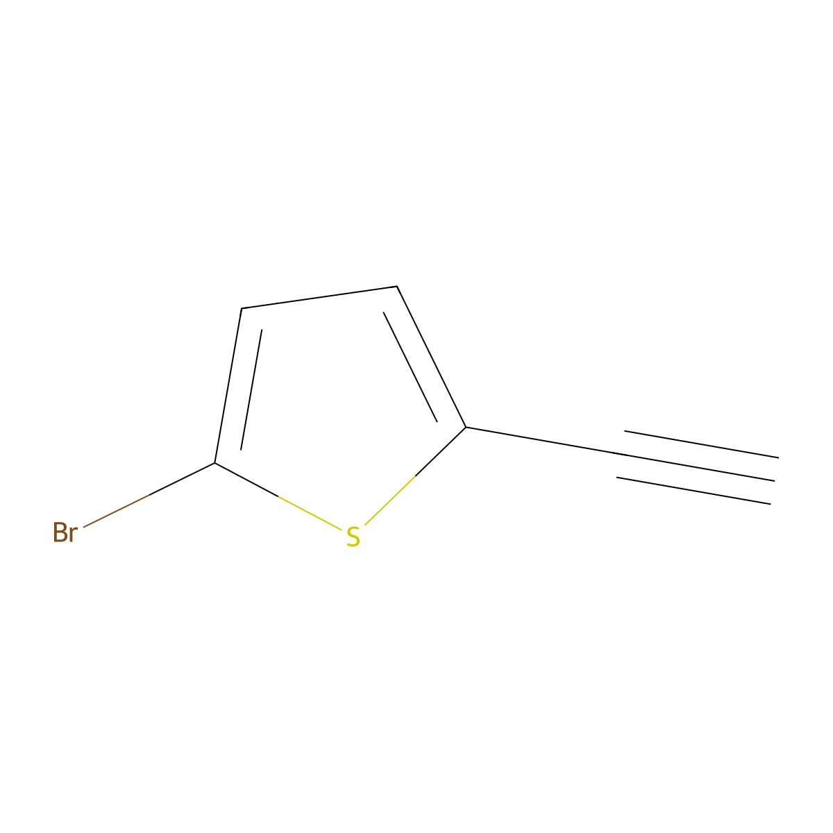 2-Bromo-5-ethynylthiophene molecular structure, CAS 105995-73-1
