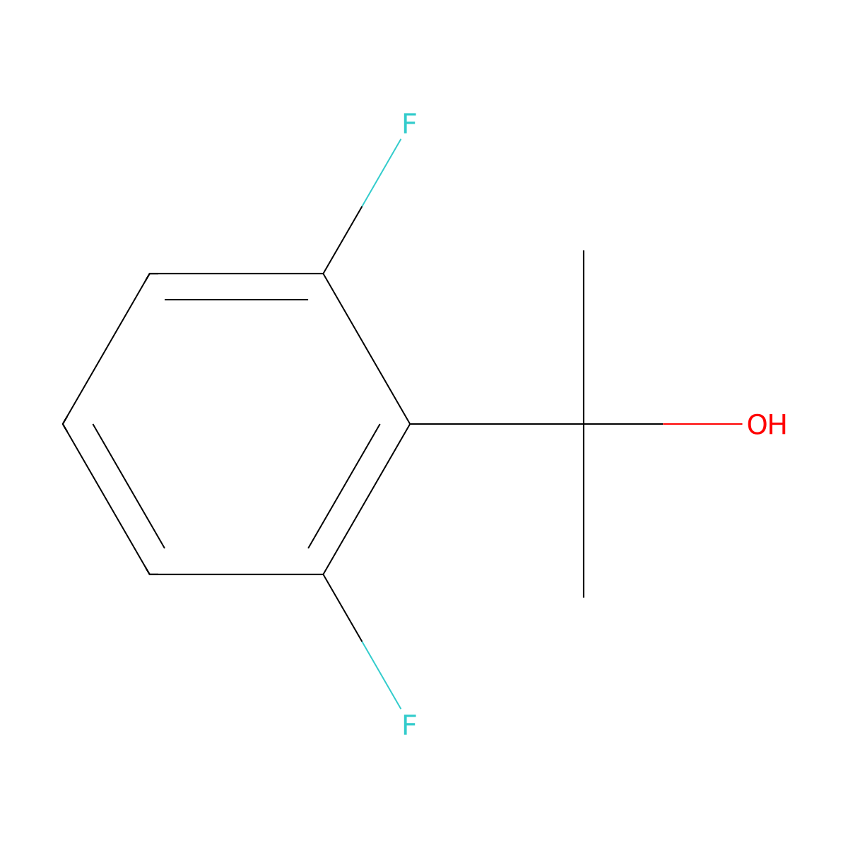 2-(2,6-Difluorophenyl)propan-2-ol molecular structure, CAS 105999-16-4