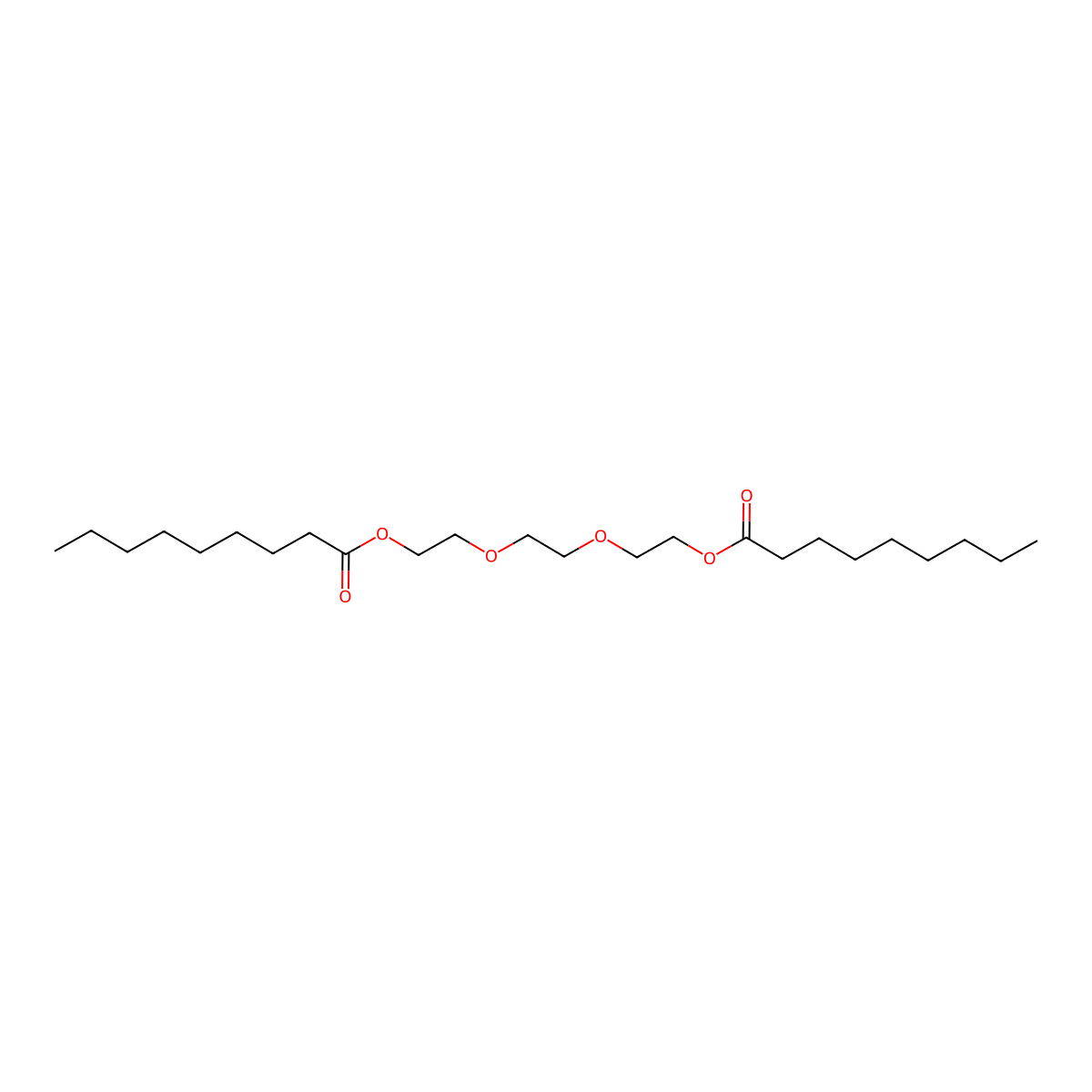 Ethylenebis(oxyethylene) dinonanoate molecular structure, CAS 106-06-9