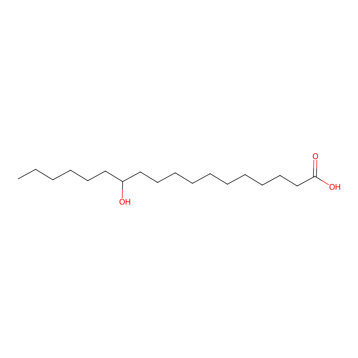 12-Hydroxystearic acid molecular structure, CAS 106-14-9