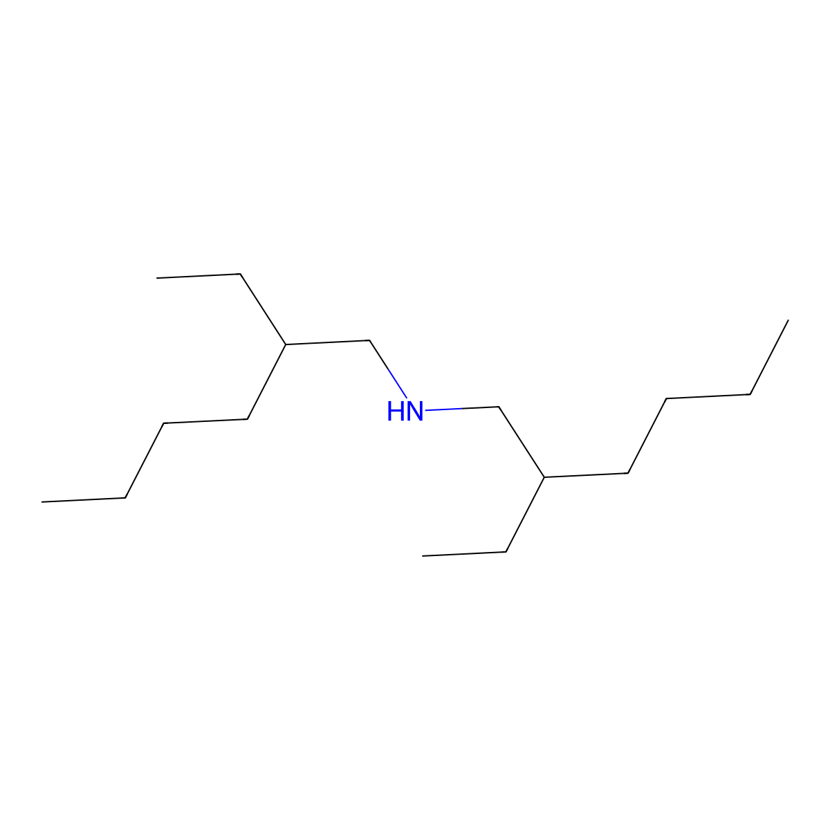 Bis(2-ethylhexyl)amine molecular structure, CAS 106-20-7