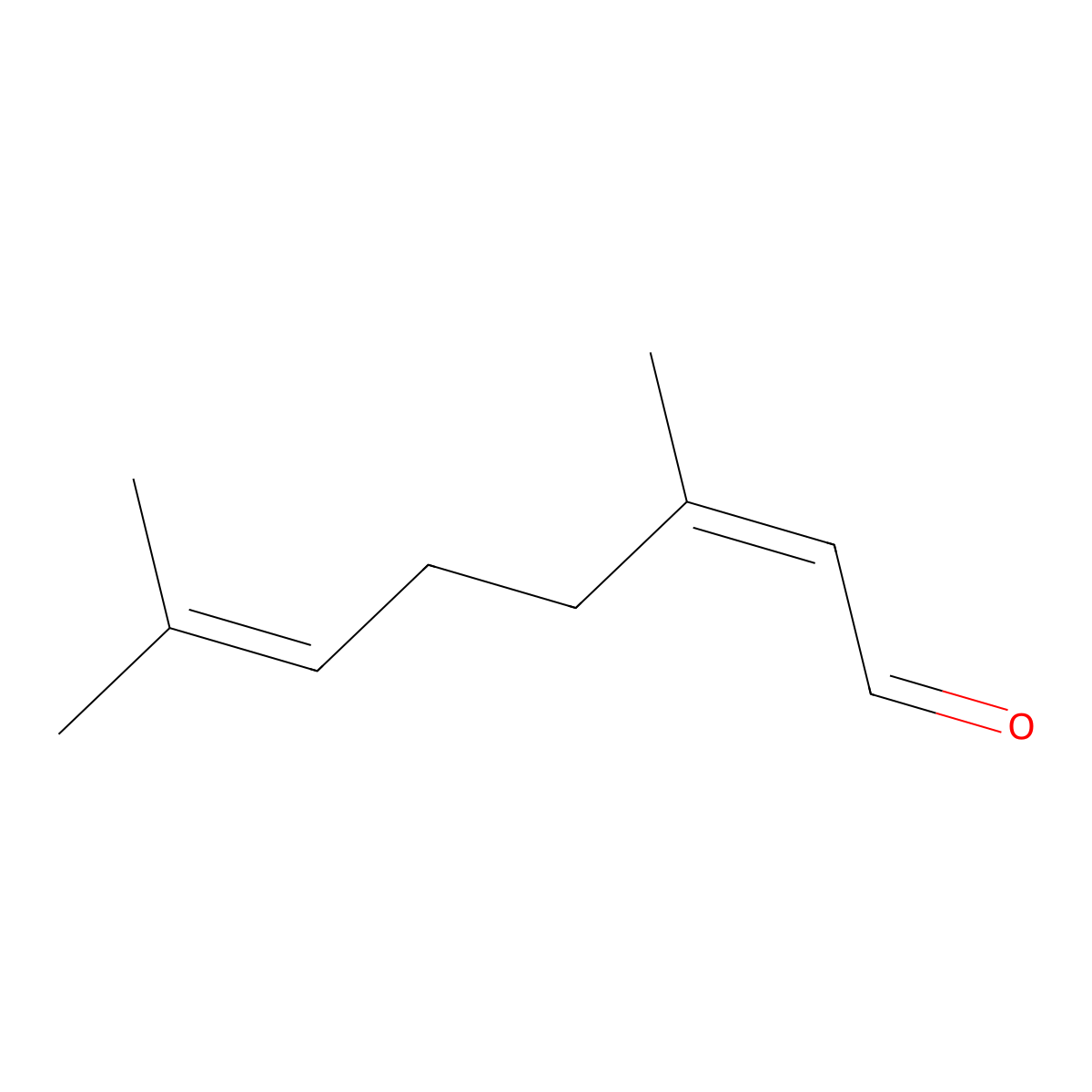 Neral molecular structure, CAS 106-26-3