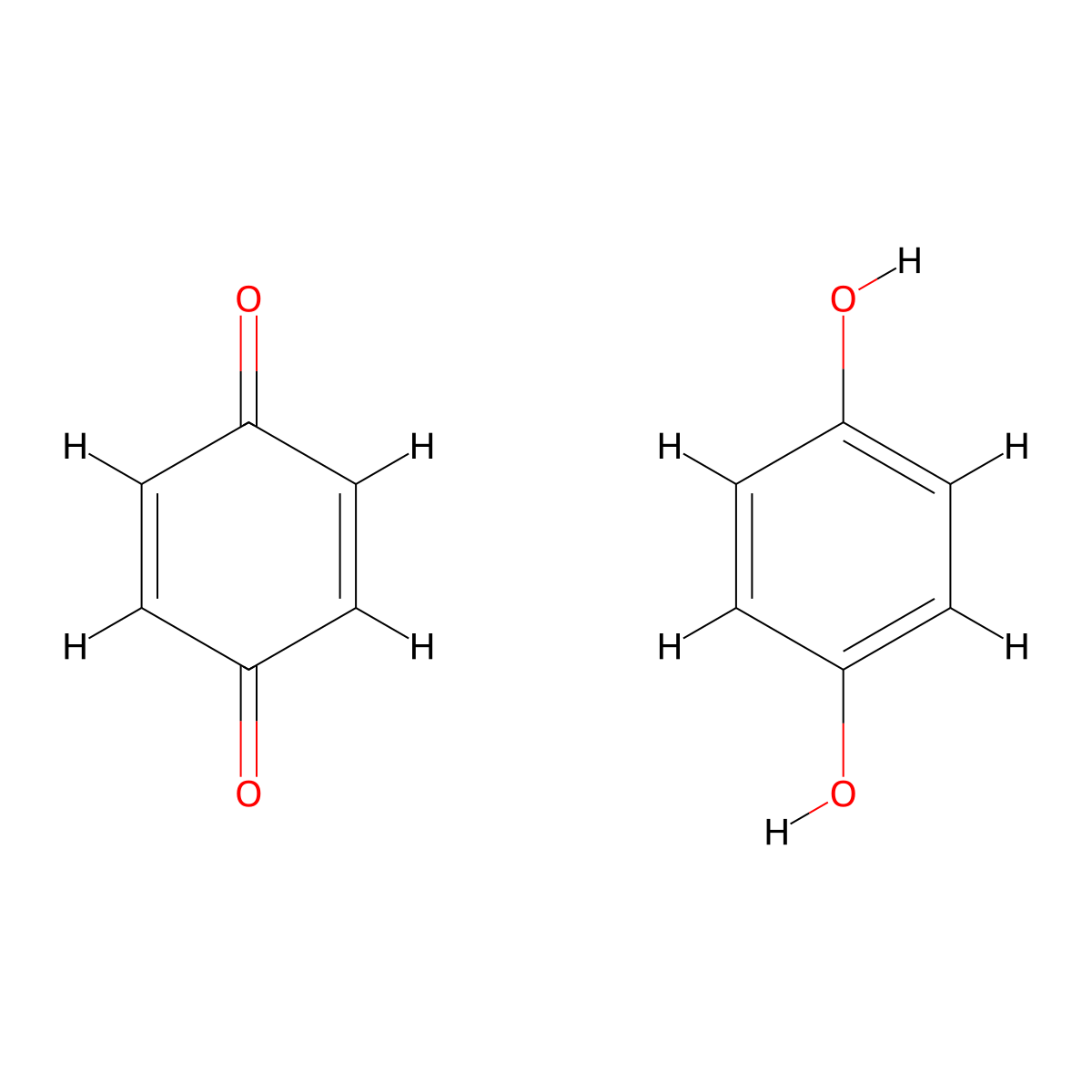 Quinhydrone molecular structure, CAS 106-34-3