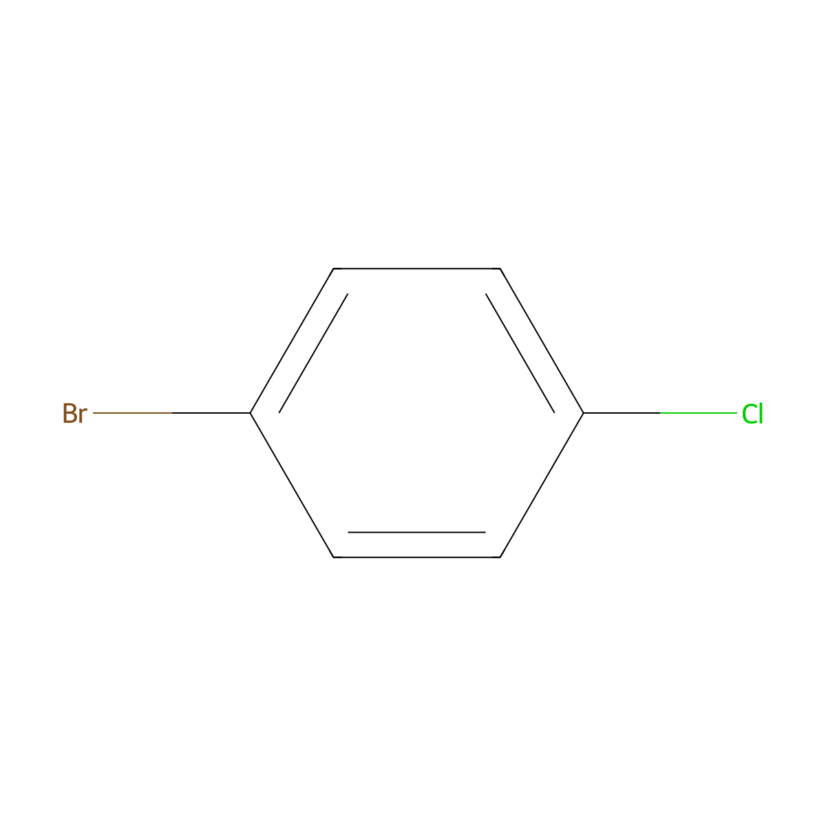 p-Bromochlorobenzene molecular structure, CAS 106-39-8