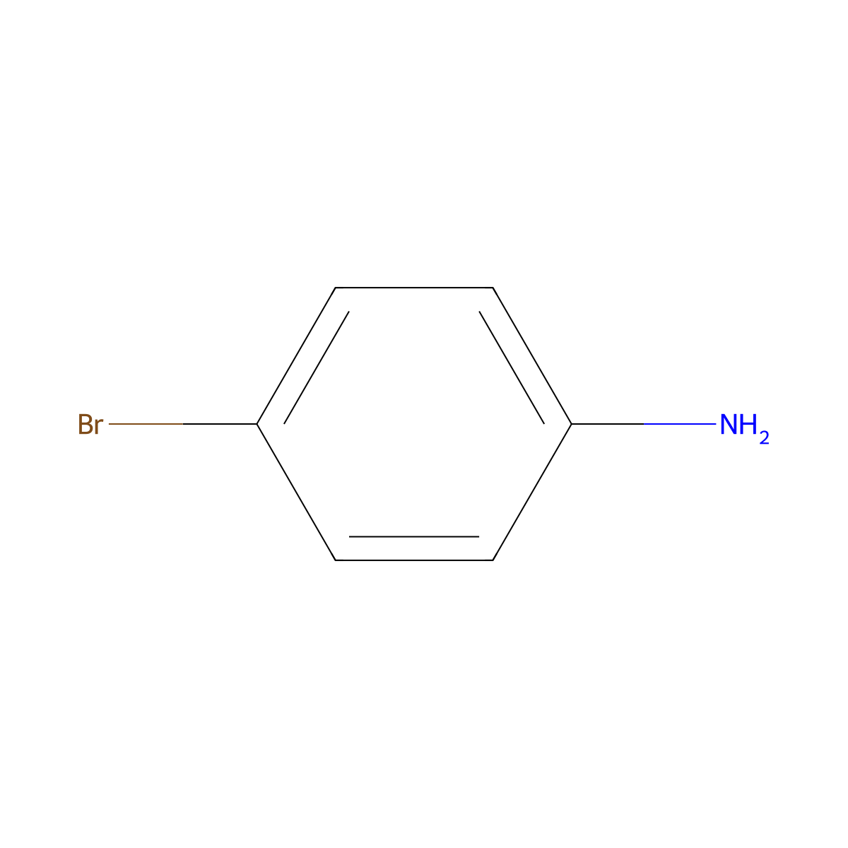 4-Bromoaniline molecular structure, CAS 106-40-1