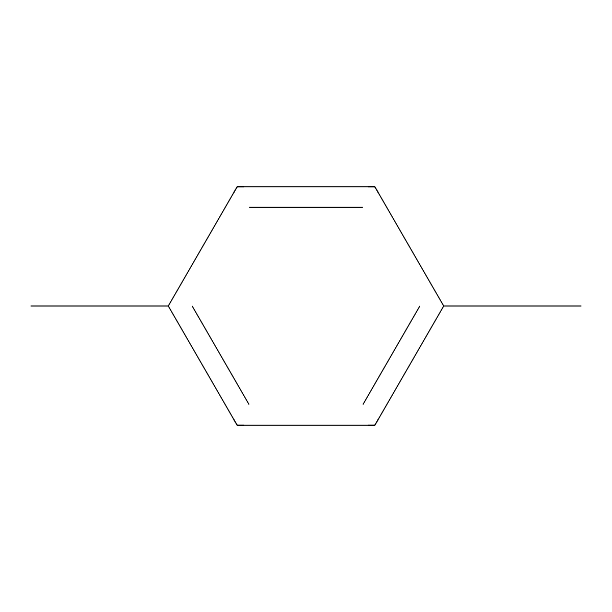 P-Xylene molecular structure, CAS 106-42-3