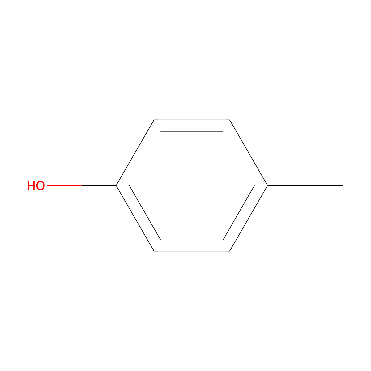 P-Cresol molecular structure, CAS 106-44-5